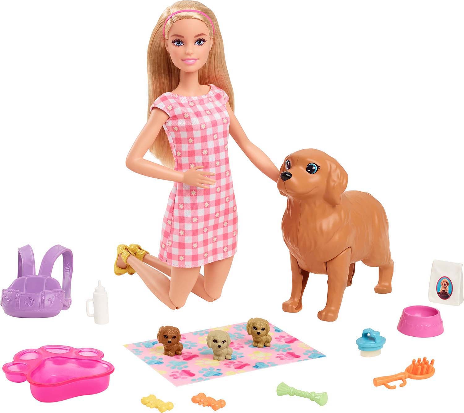 Barbie Newborn Pups Modedocka|