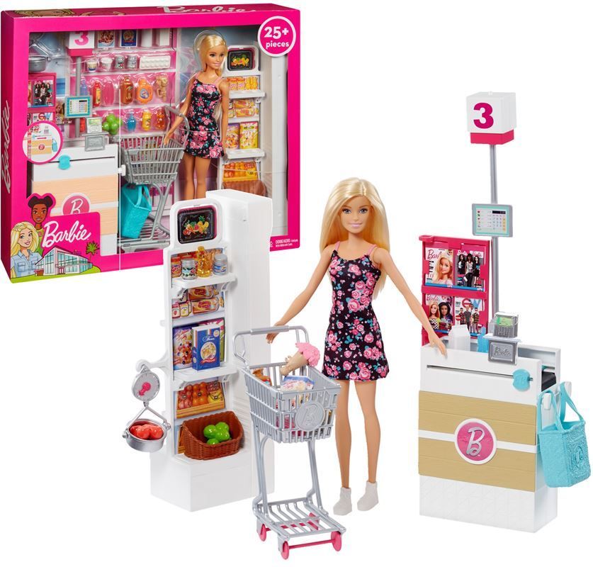 Barbie Supermarket Med Docka|
