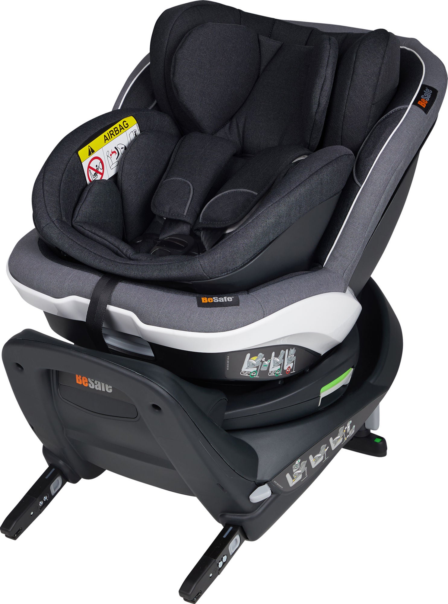 BeSafe iZi Twist B i-Size Bilbarnstol|Midnight Black Mèlange