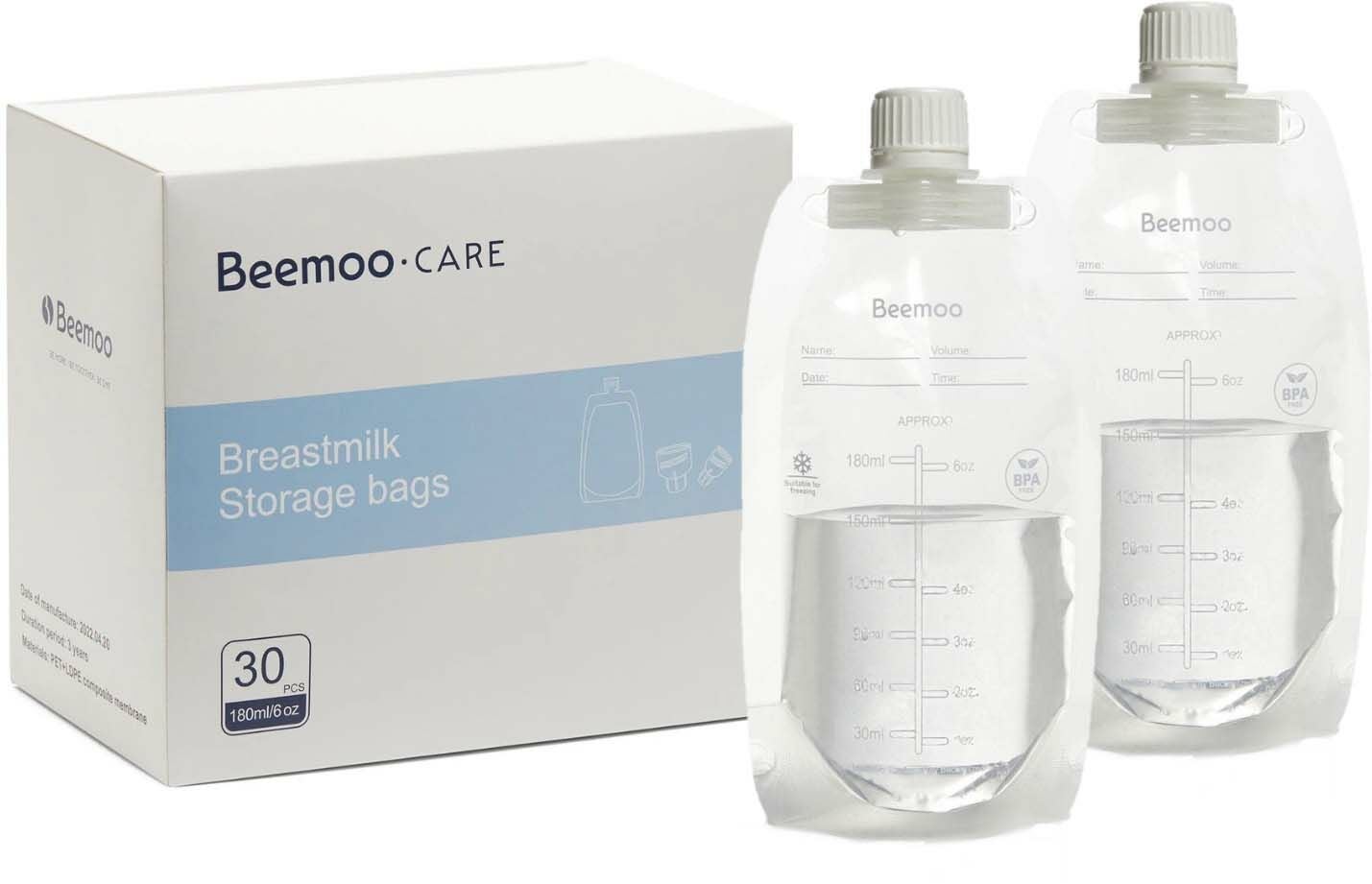 Beemoo CARE Bröstmjölkspåsar 180 ml 30-pack|