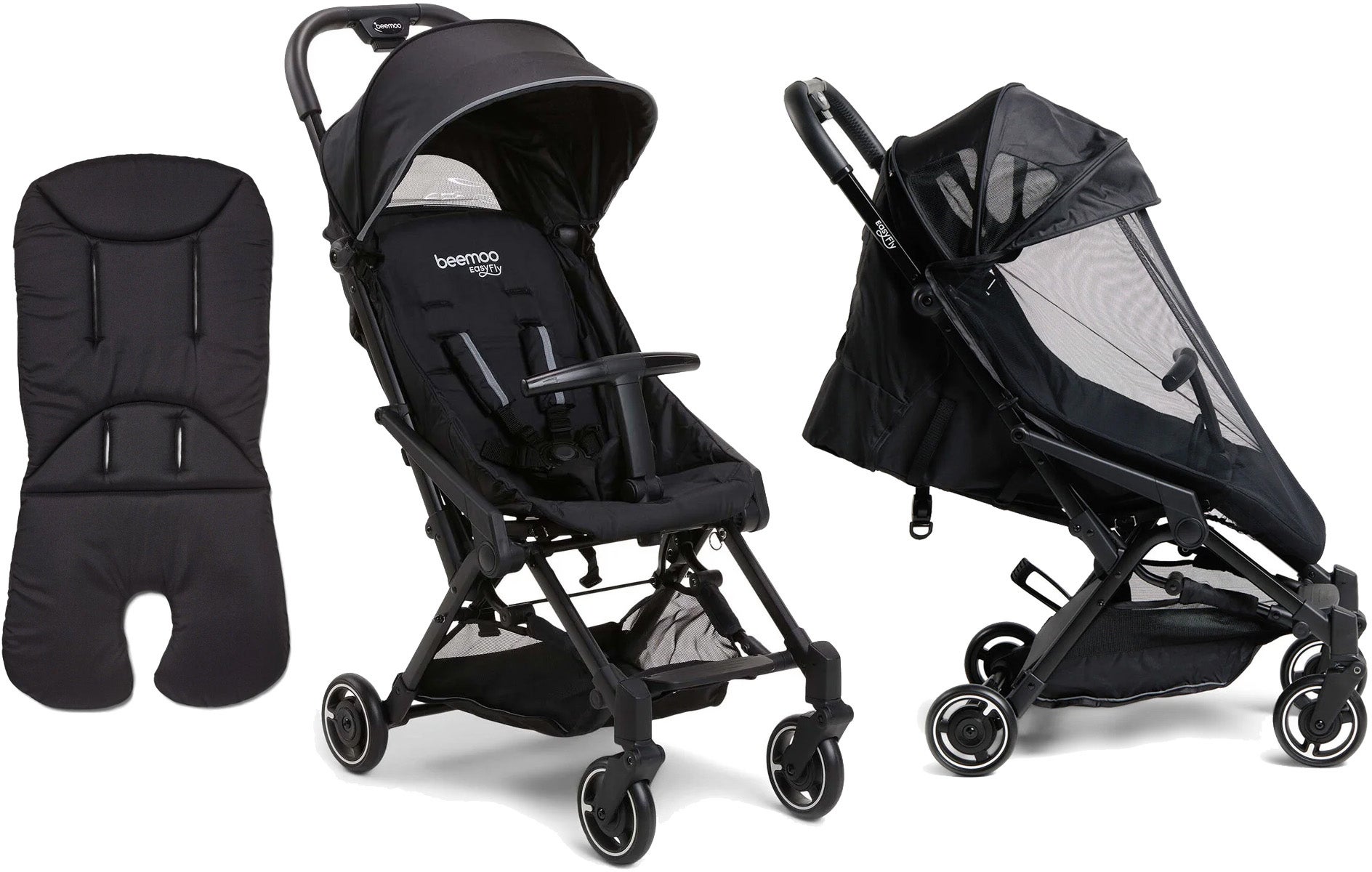 Beemoo Easy Fly 3 Sulky inkl. Memory Foam Sittdyna &  Breezy Sufflett