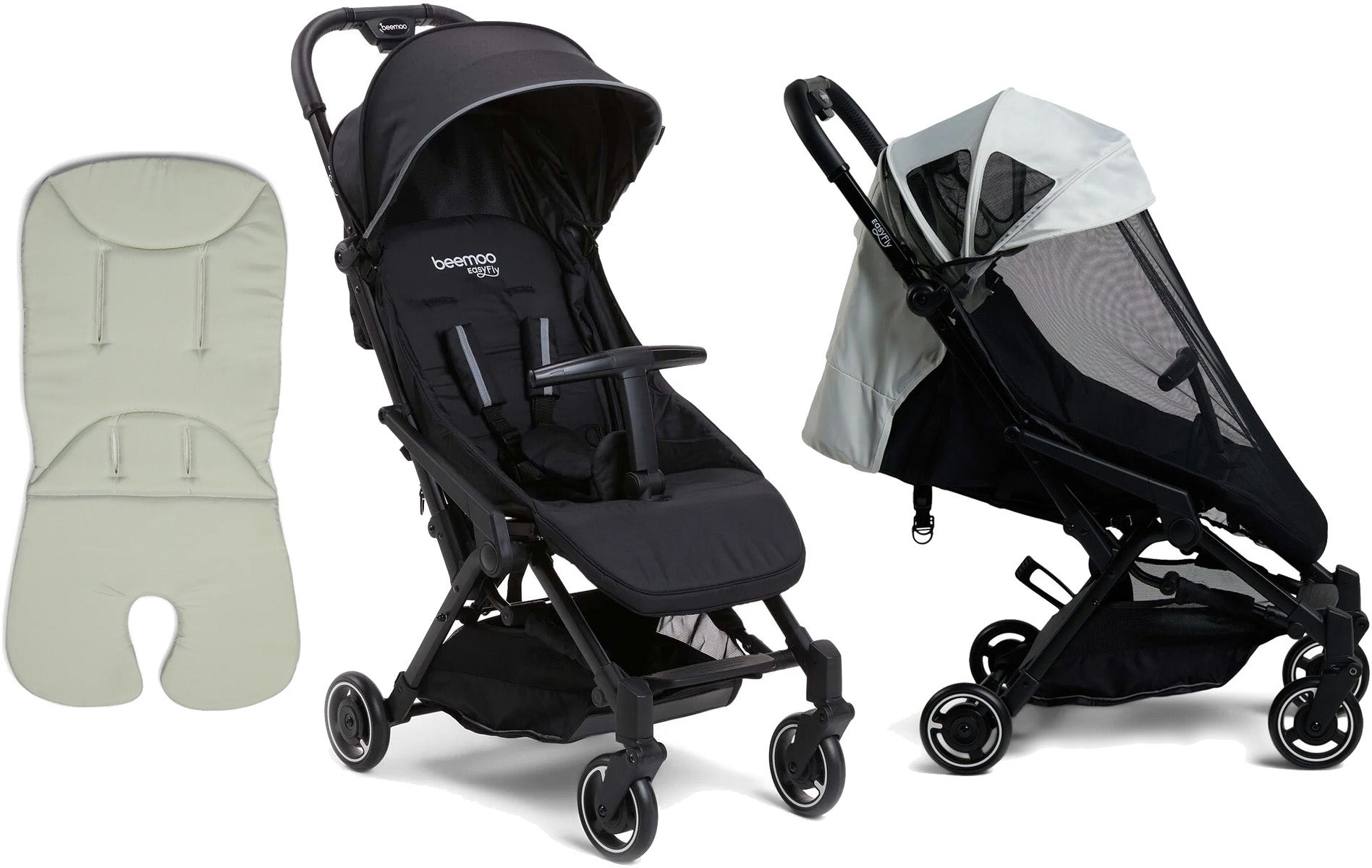 Beemoo Easy Fly Lux 3 Sulky inkl. Memory Foam Sittdyna &  Breezy Sufflett