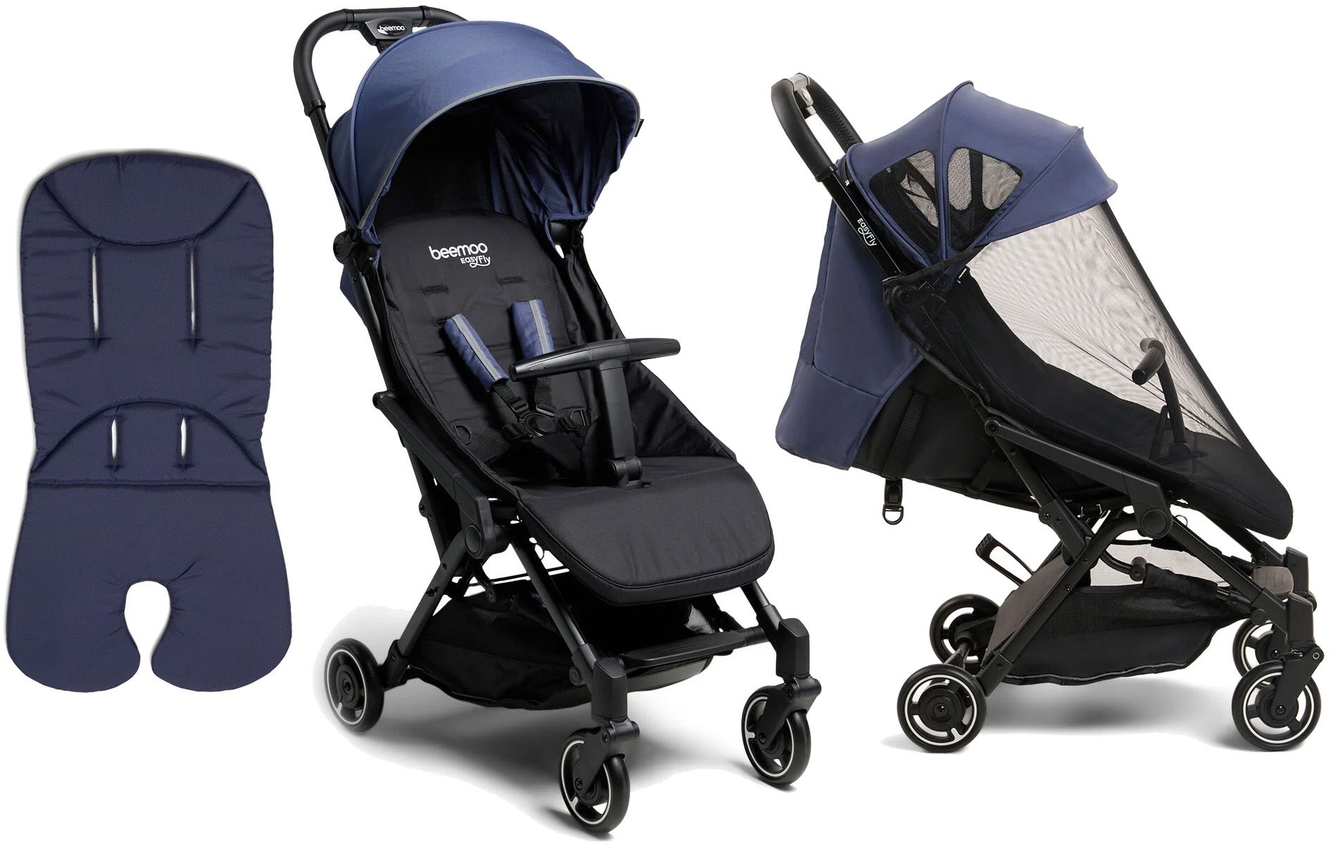 Beemoo Easy Fly Lux 3 Sulky inkl. Memory Foam Sittdyna &  Breezy Sufflett