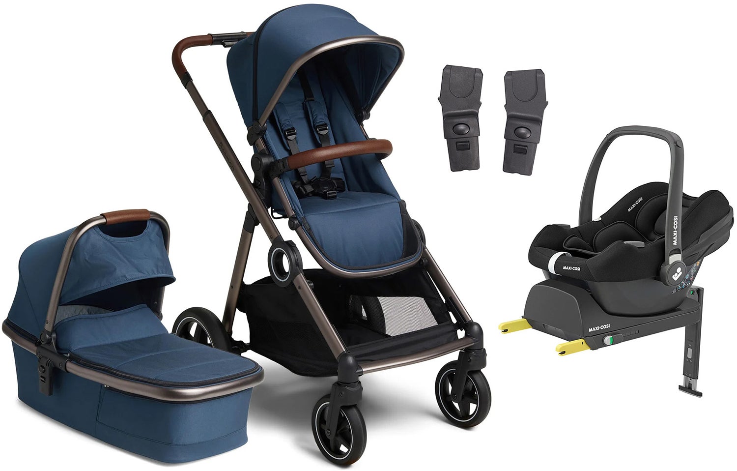 Beemoo Pro Multi Duovagn Inkl. Maxi-Cosi CabrioFix Babyskydd &  Bas