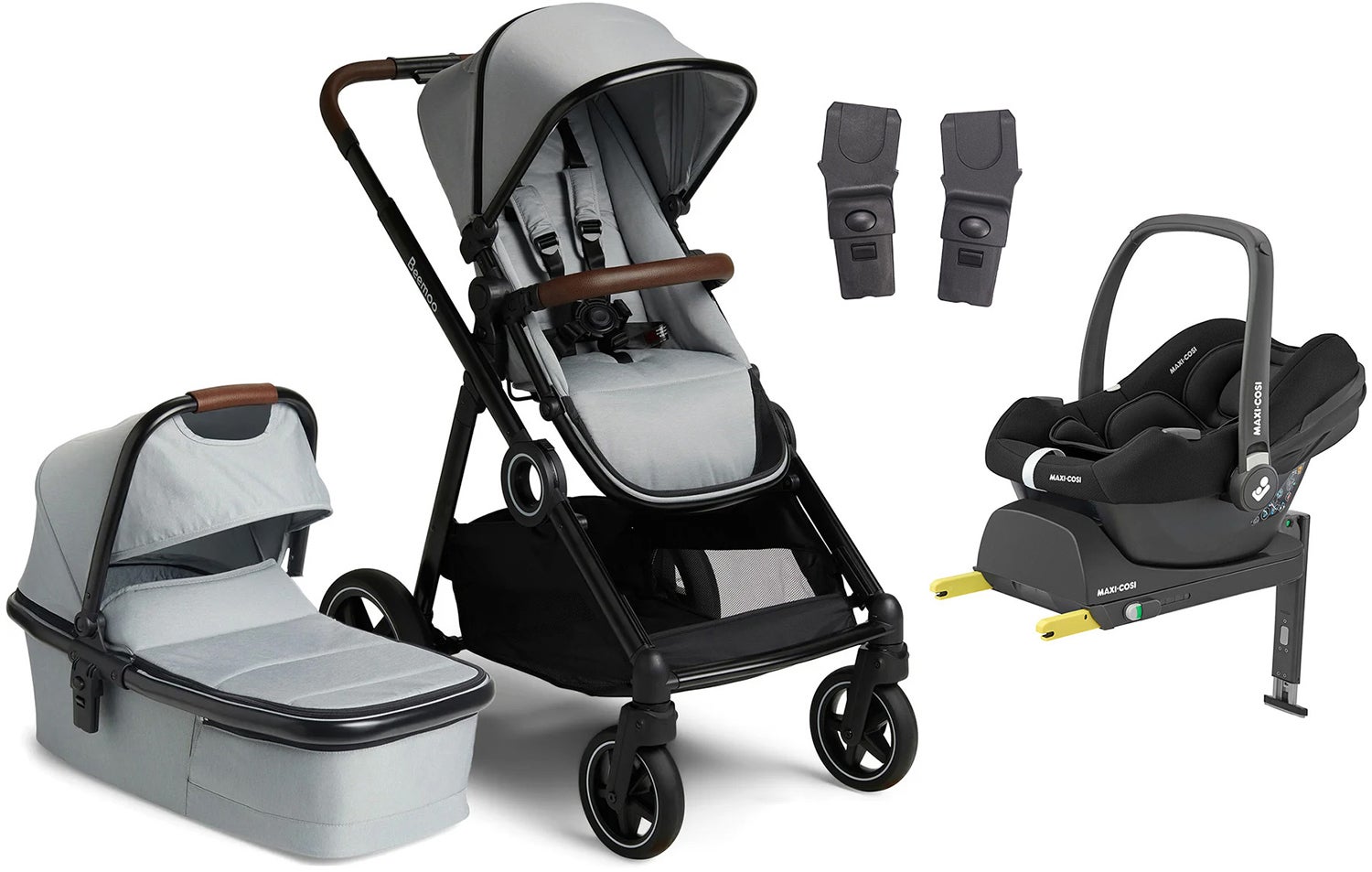 Beemoo Pro Multi Duovagn Inkl. Maxi-Cosi CabrioFix Babyskydd &  Bas