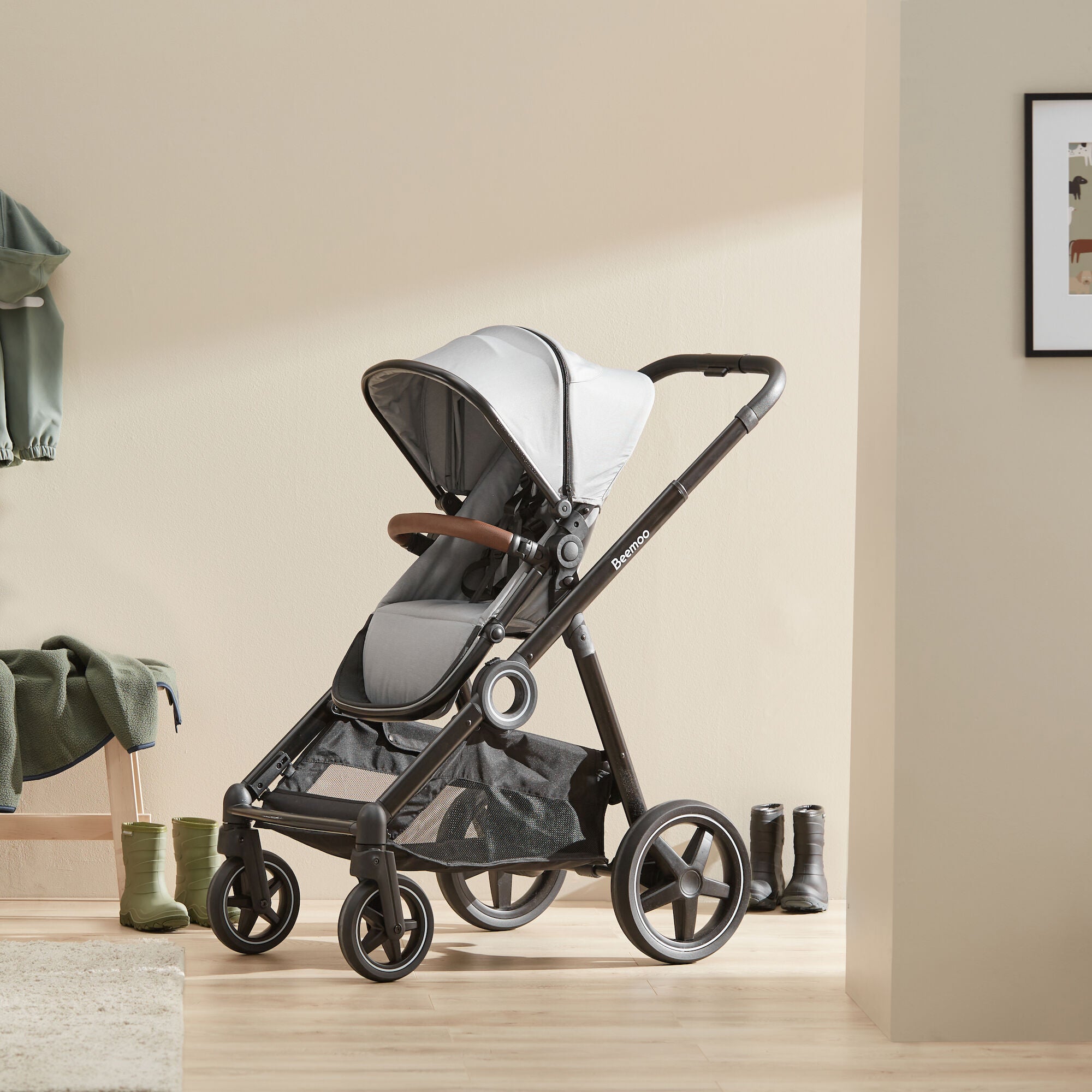 Beemoo Pro Multi Sittvagn|Cloud Grey/Black