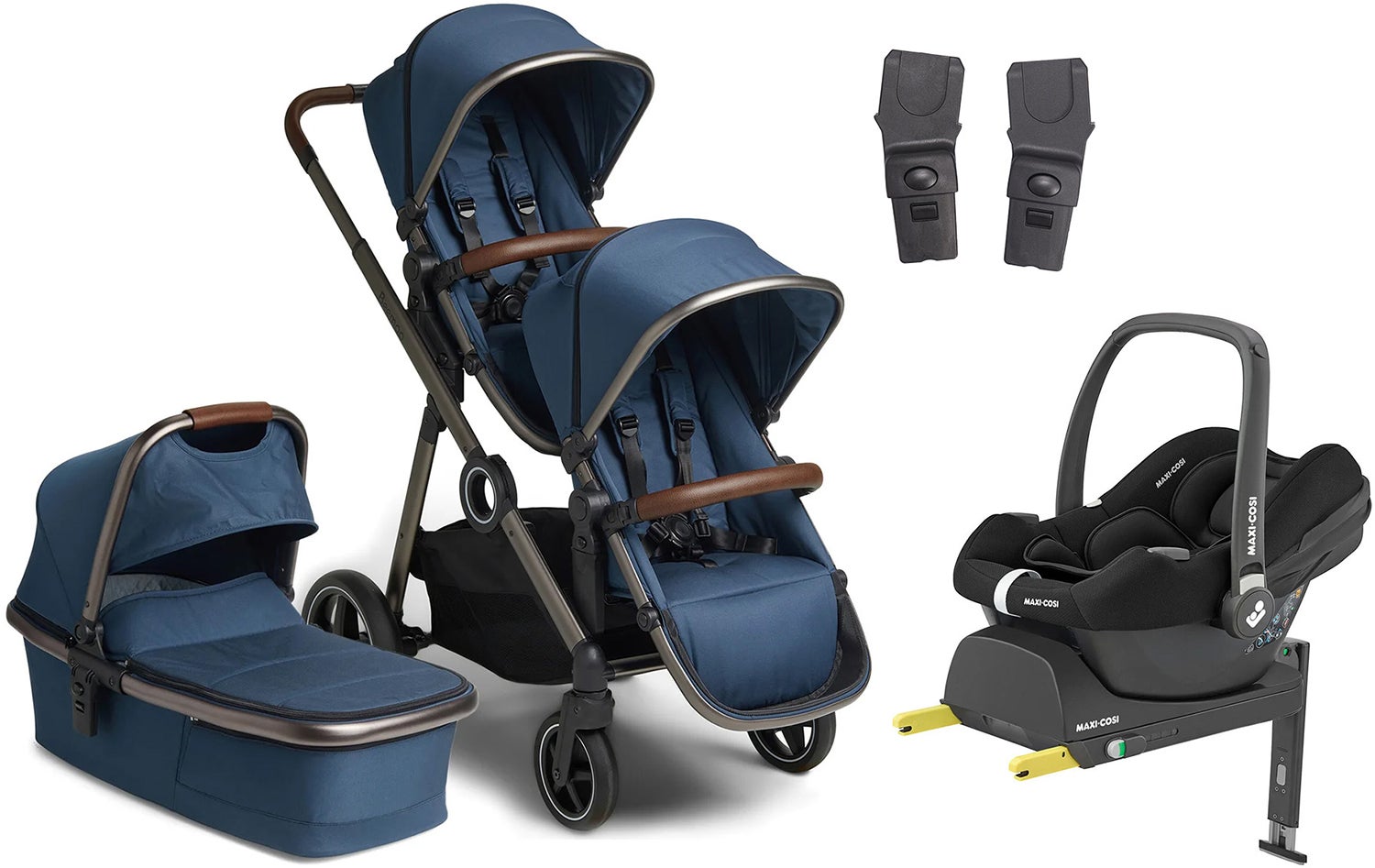 Beemoo Pro Multi Syskonvagn Inkl. Maxi-Cosi CabrioFix Babyskydd &  Bas