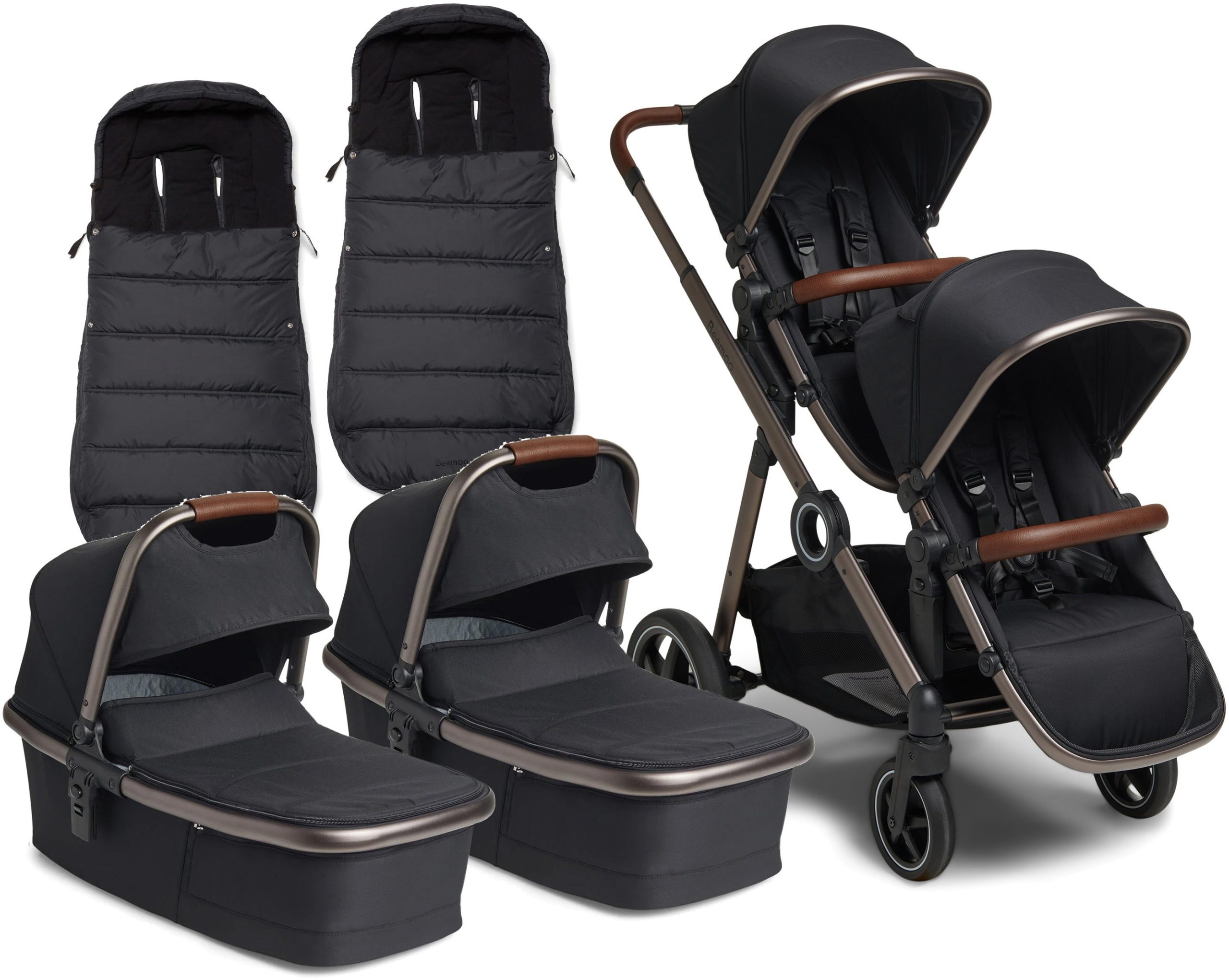 Beemoo Pro Multi Tvillingvagn inkl. Åkpåsar