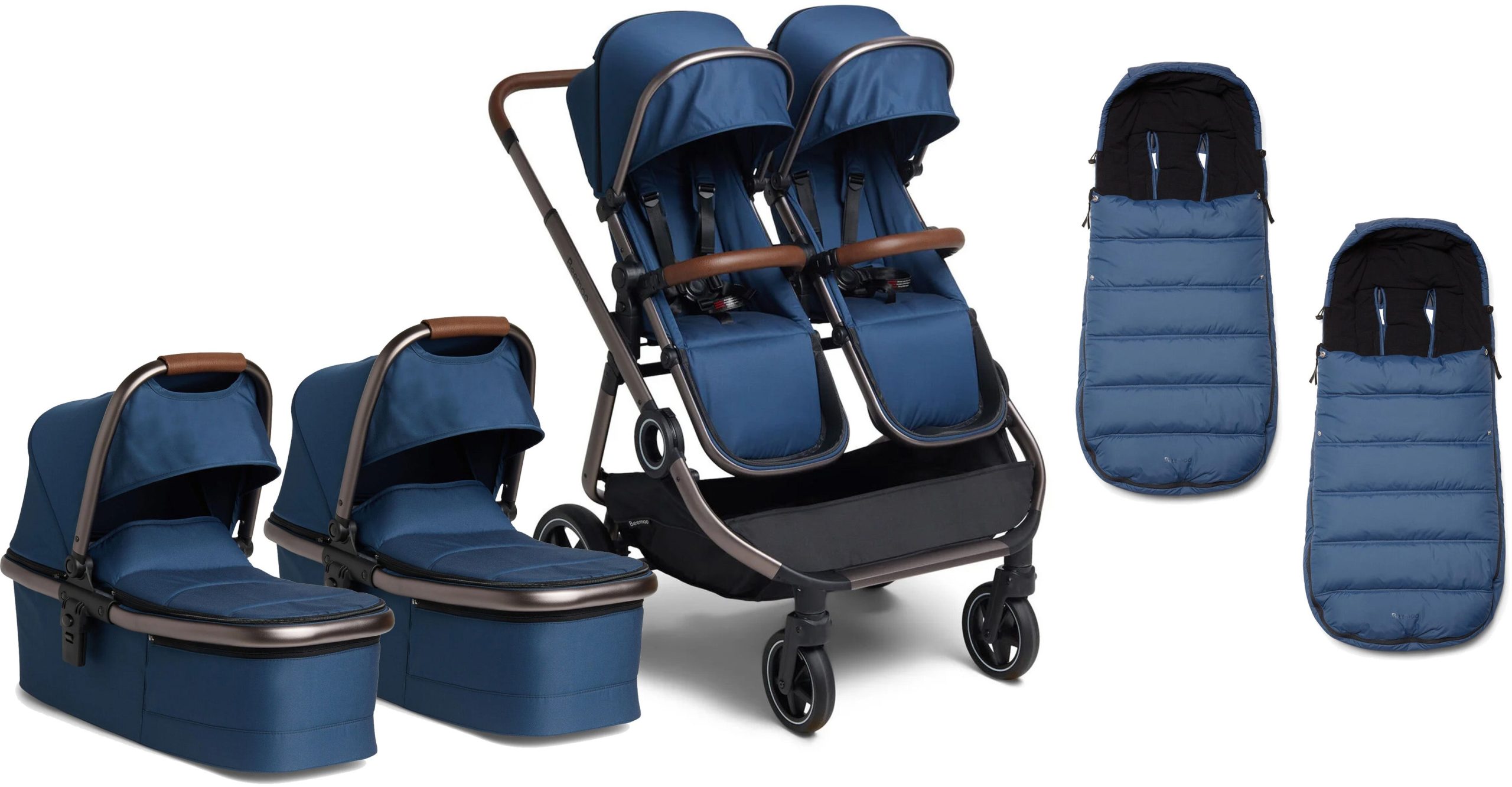 Beemoo Pro Twin Tvillingvagn inkl. Åkpåsar