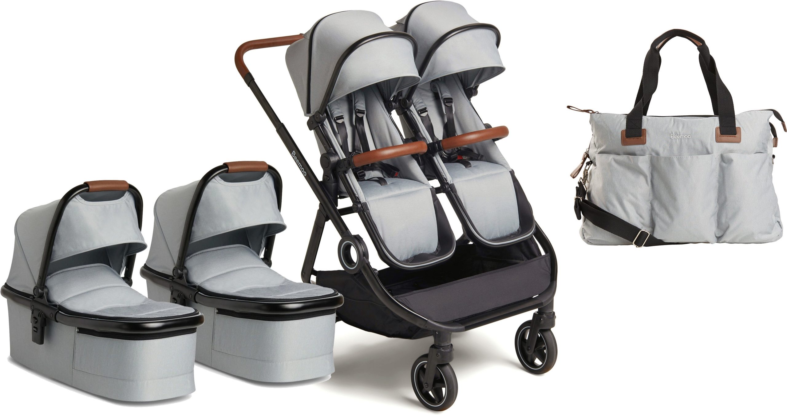 Beemoo Pro Twin Tvillingvagn inkl. Skötväska