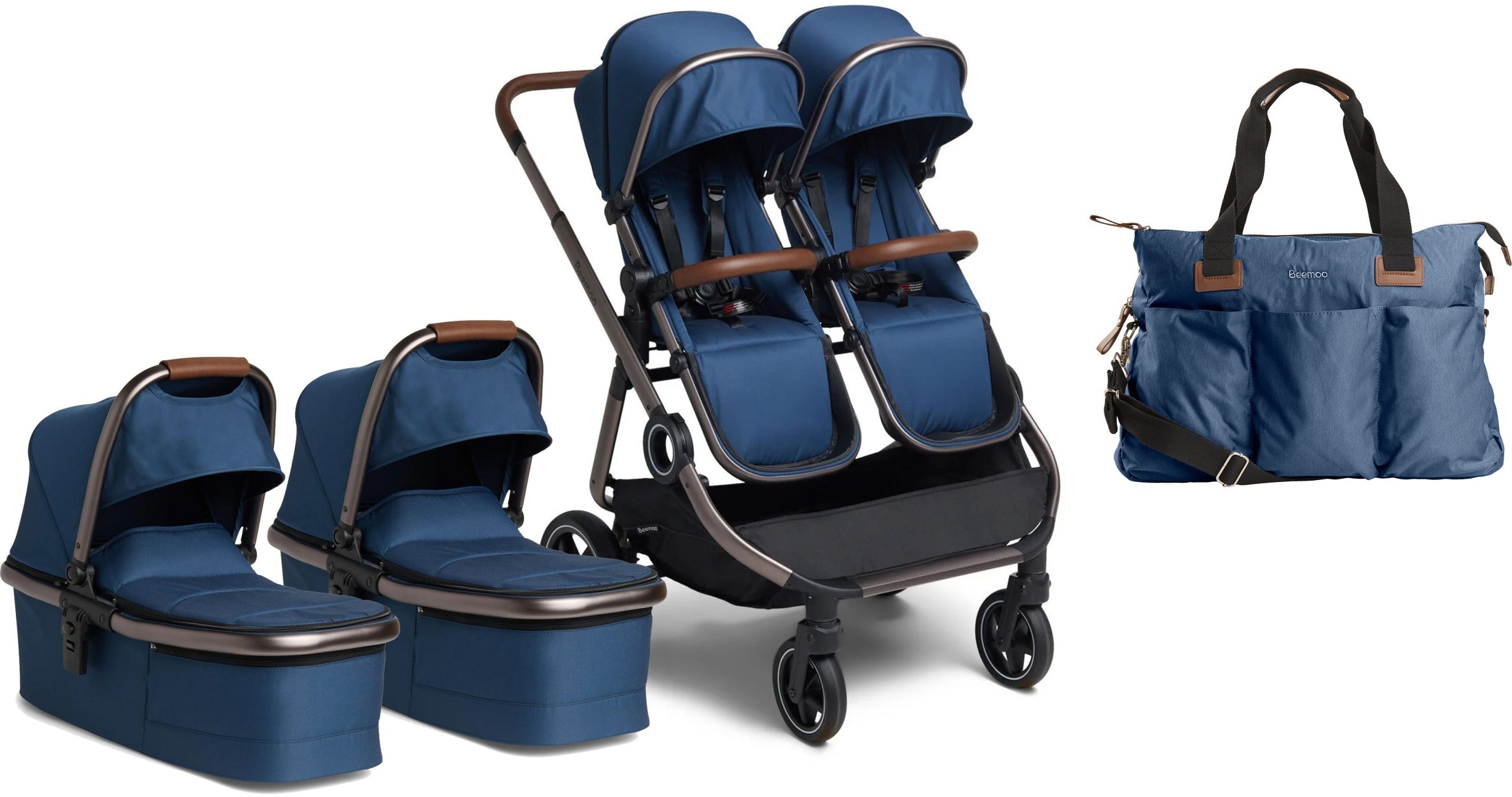 Beemoo Pro Twin Tvillingvagn inkl. Skötväska