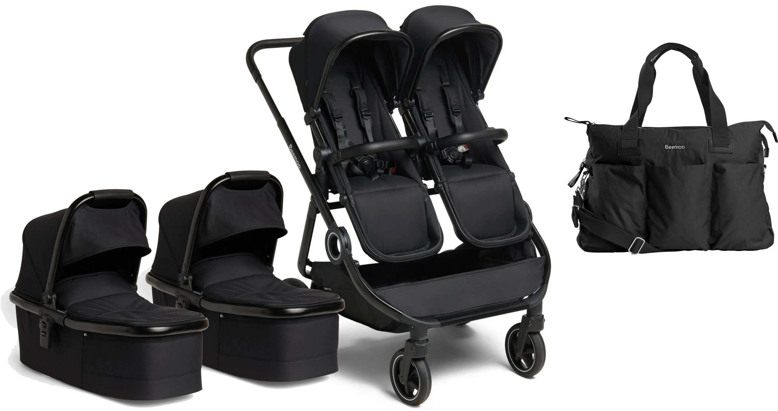 Beemoo Pro Twin Tvillingvagn inkl. Skötväska
