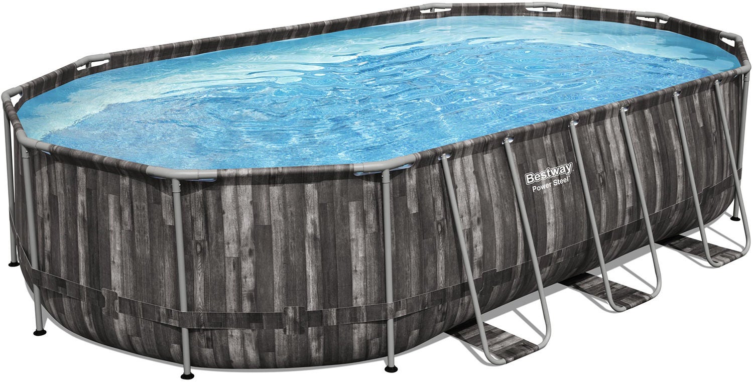 Bestway Power Steel Oval Pool m. Tillbehör 610x366|