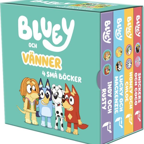 Bluey Och Vänner 4 Små Böcker