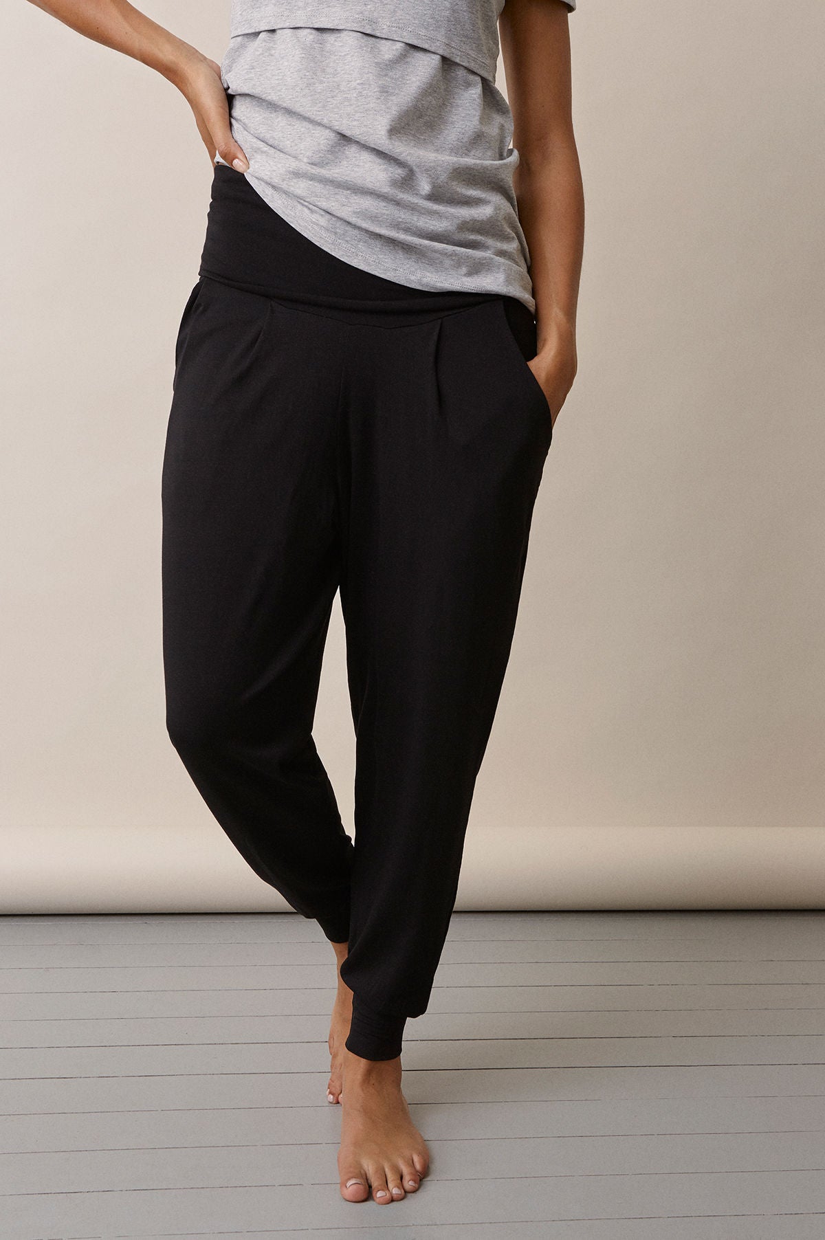 Boob Once On Never Off Easy Pants|Black XS