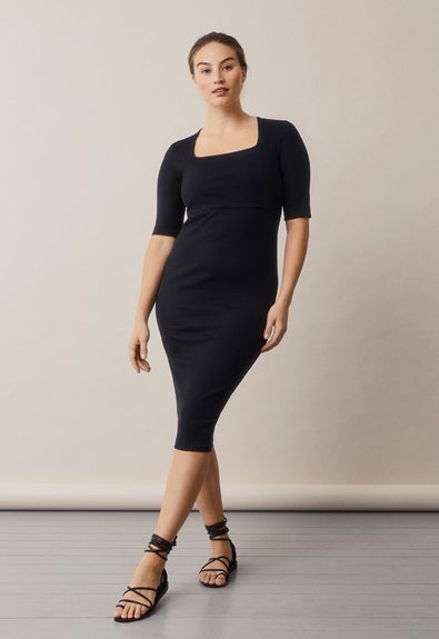 Boob Signe Square Neck Dress|Black XL