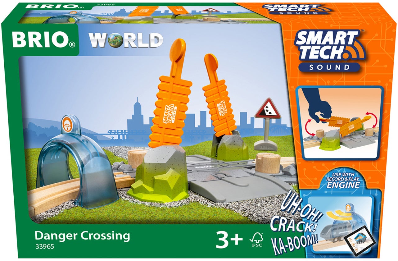 Brio World 33965 Smart Tech Sound Danger Crossing Tågbana|