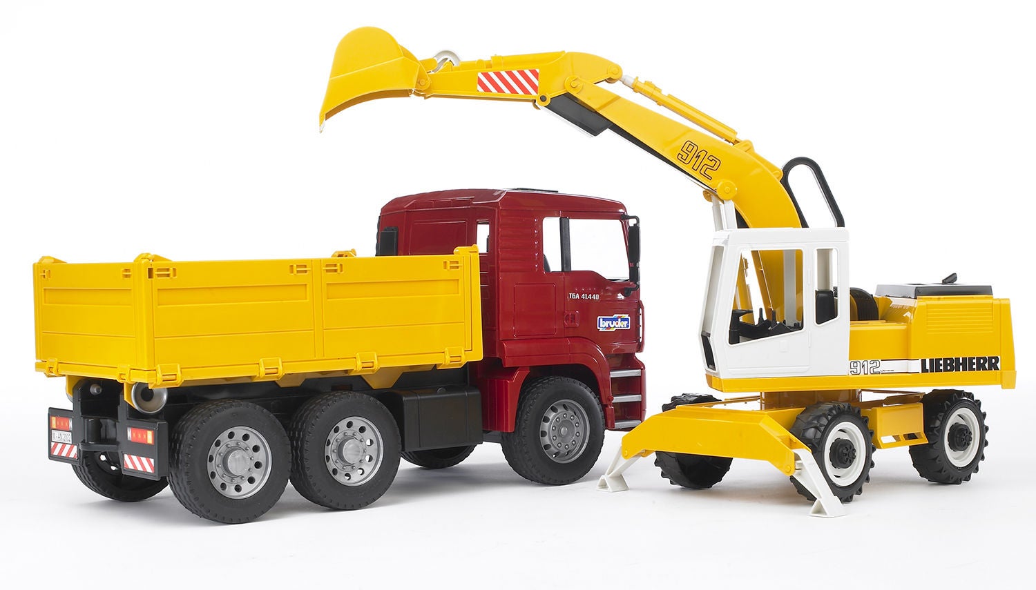 Bruder MAN TGA Construction Truck Och Liebherr Grävmaskin|