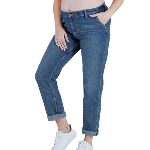 Cache Coeur Carrie Gravidjeans|Mid-Blue