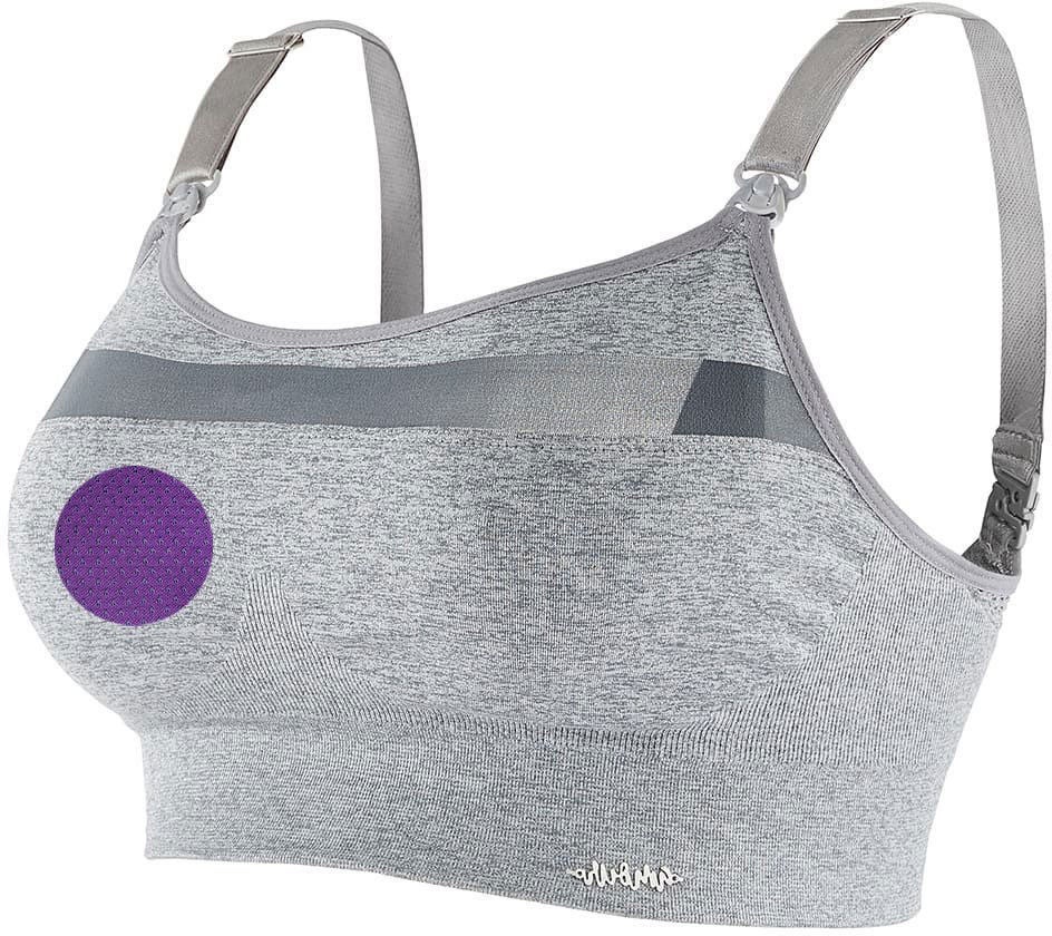 Cache Coeur WOMA Seamless Gravid/Amning Sport-BH|Grey XXL