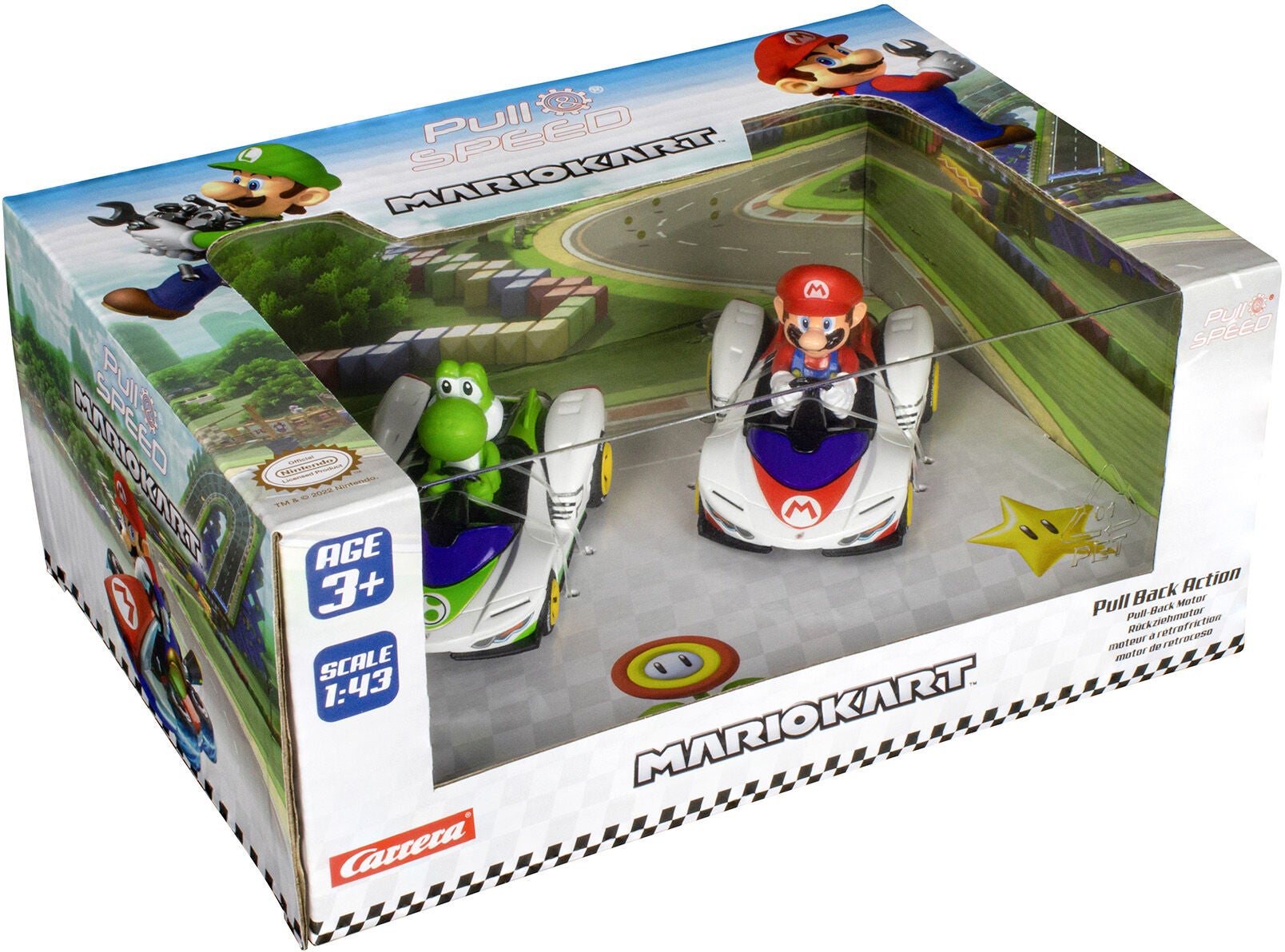 Carrera Twinpack Pull Speed Bilar P& S Mario Kart P-Wing|