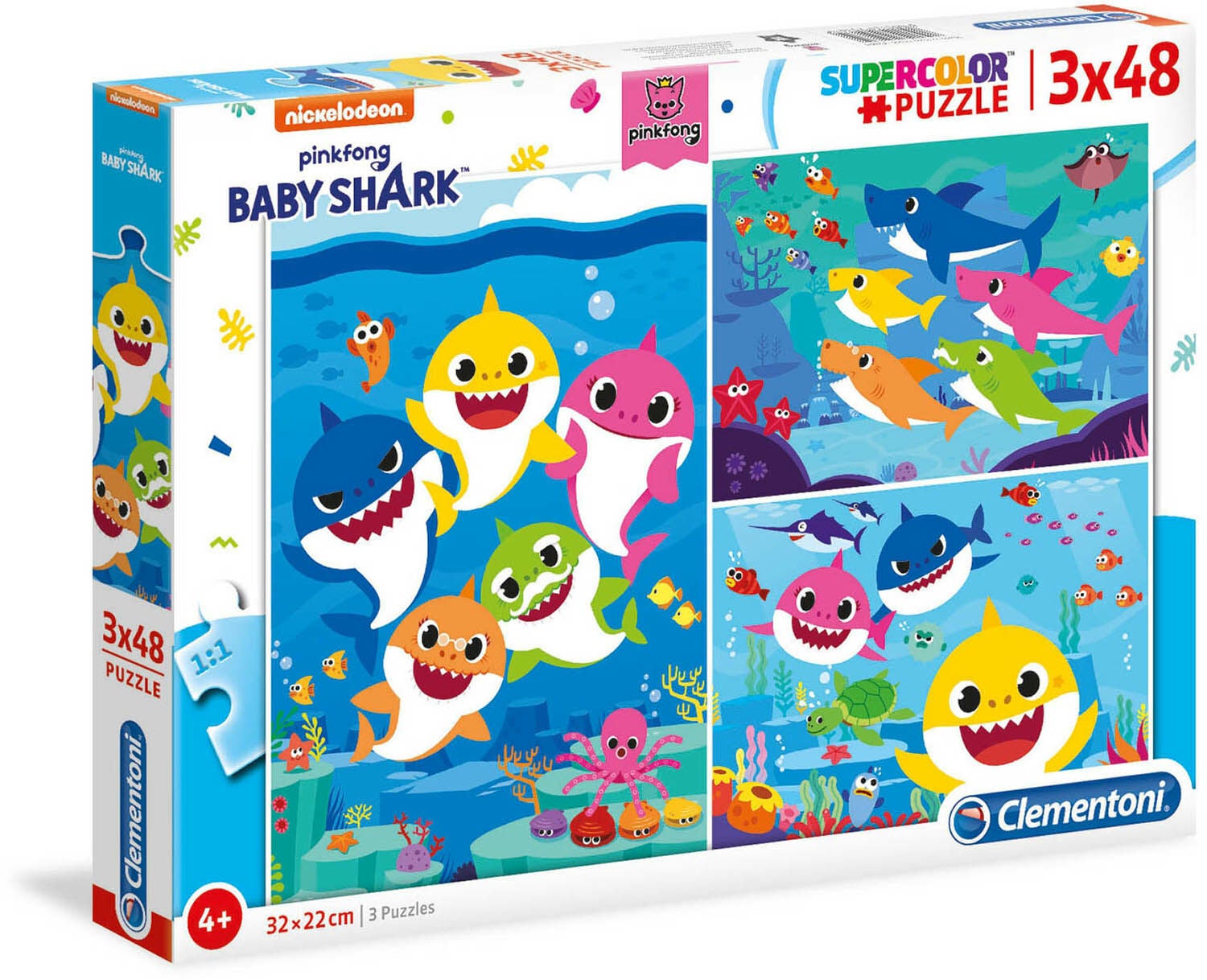 Clementoni Baby Shark Pussel 3x48 Bitar