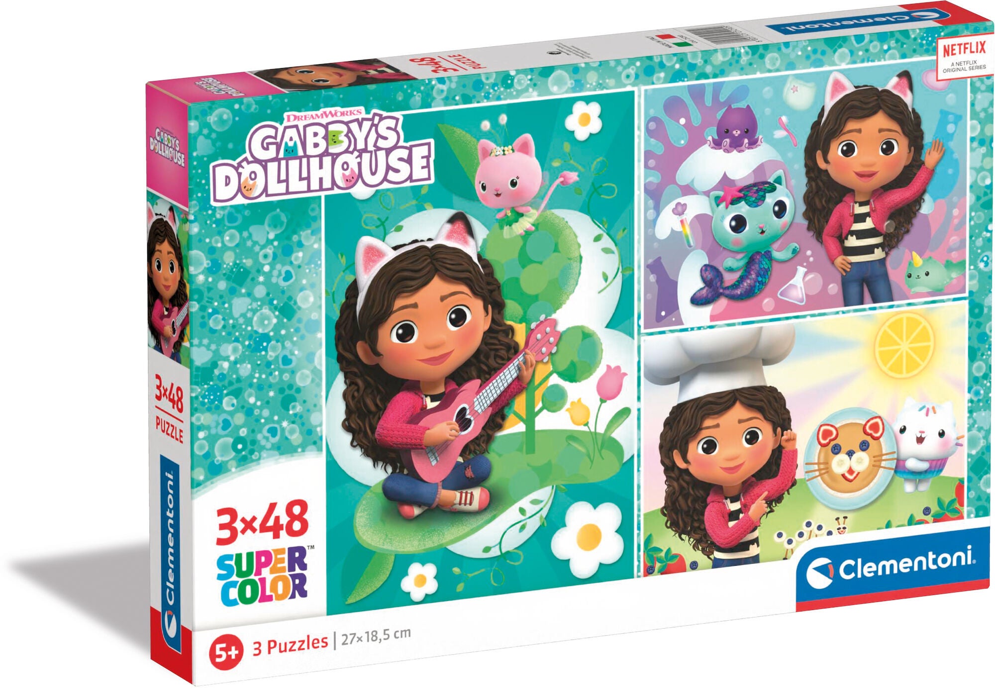 Clementoni Gabby's Dollhouse Pussel 3x48 Bitar|