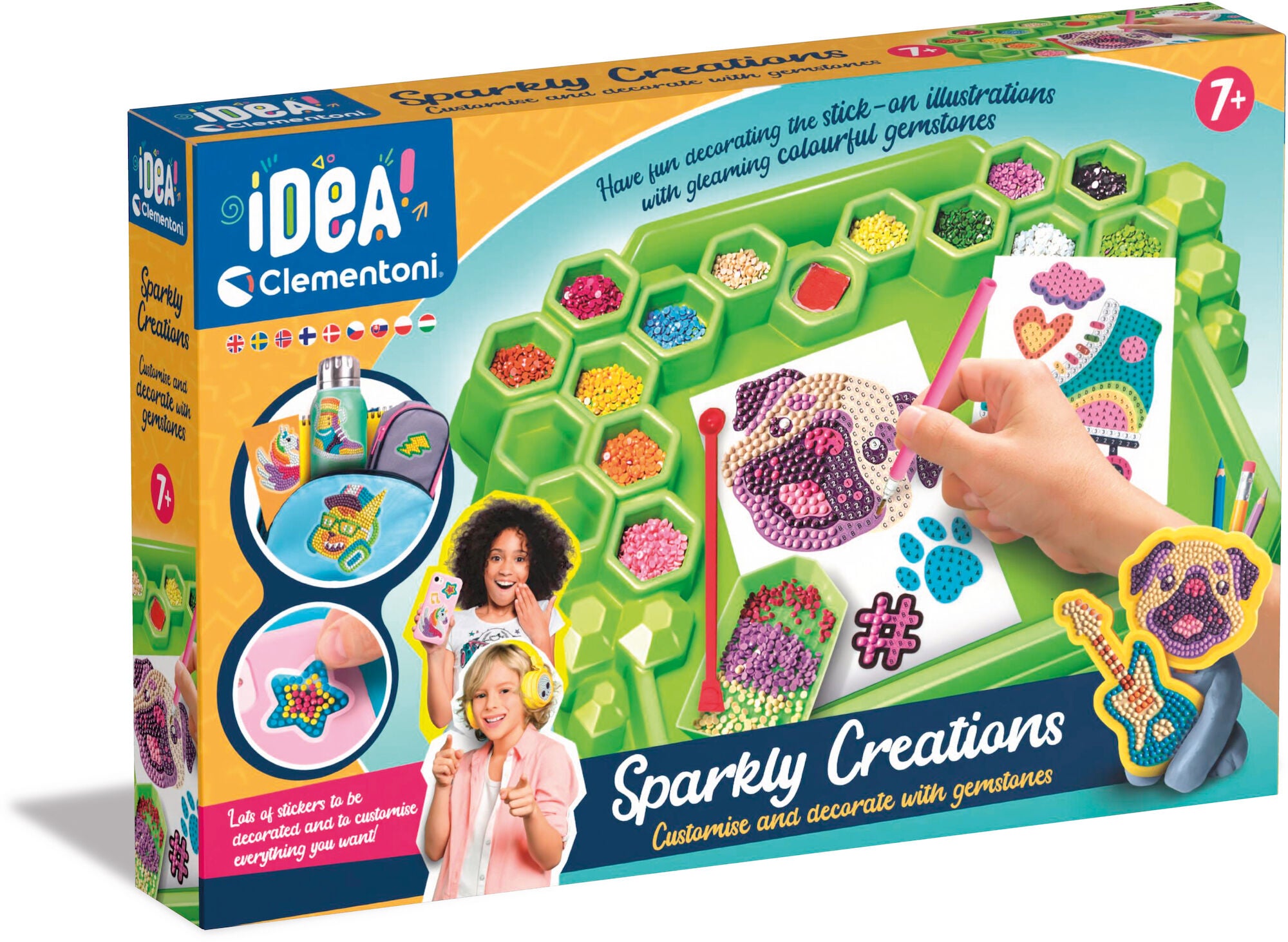 Clementoni Idea Sparkly Creations Set Ädelstenar|