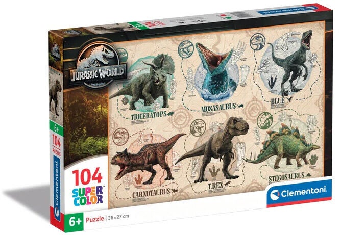 Clementoni Jurassic World Barnpussel 104 Bitar