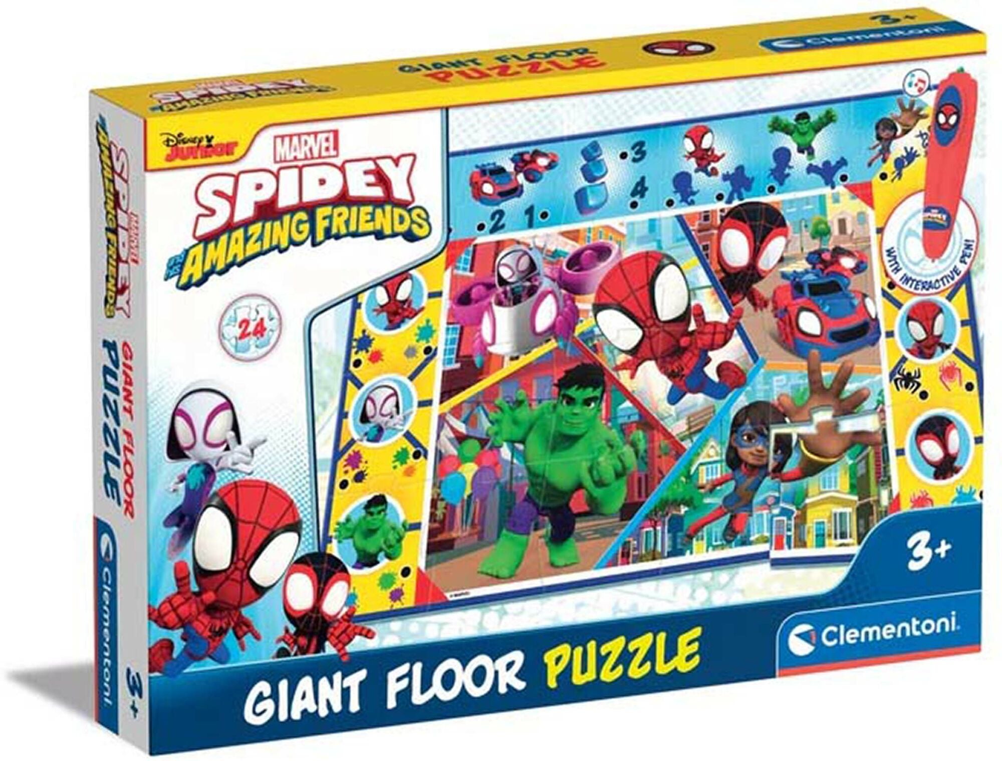Clementoni Mega Golvpussel Spidey and His Amazing Friends 24 Bitar|
