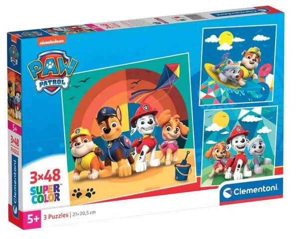 Clementoni Paw Patrol Super Color Pussel 3x48 Bitar|