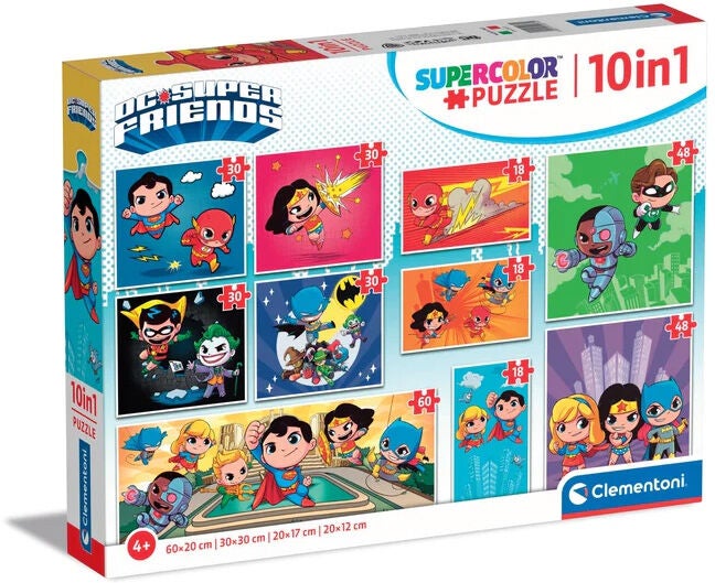Clementoni Super Color DC Super Friends Pussel 10-i-1|