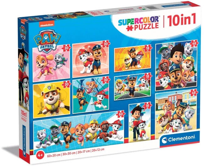 Clementoni Super Color Paw Patrol Pussel 10-i-1|