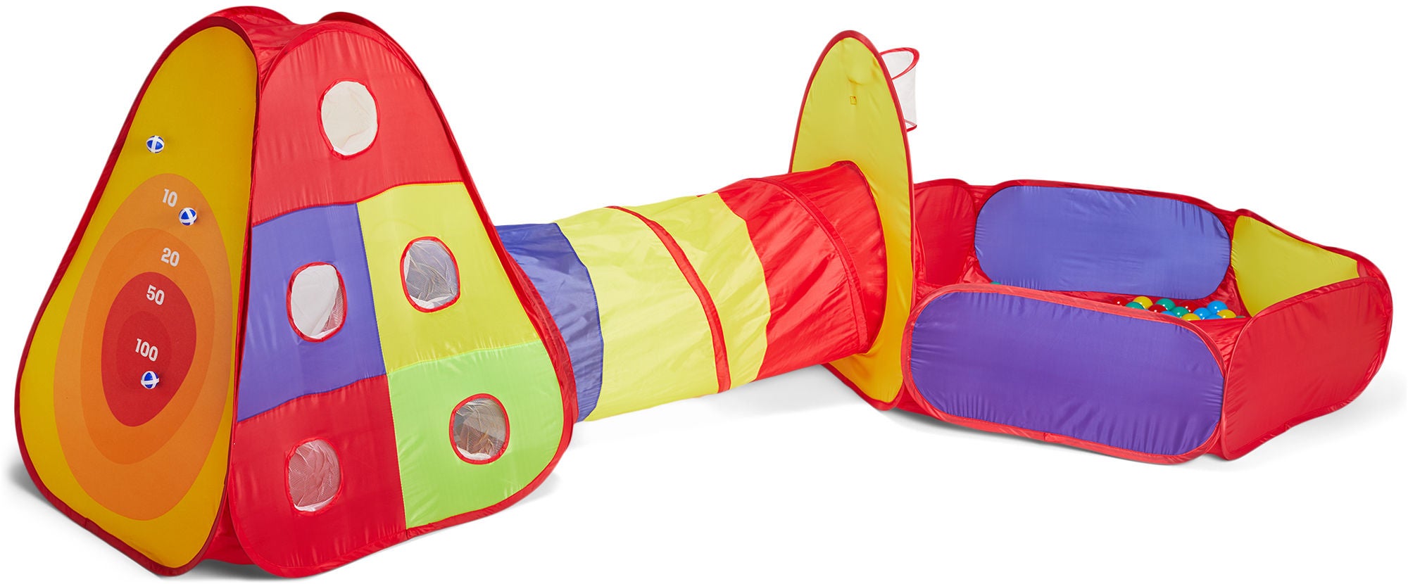 Cloudberry Castle Lektält Med Tunnel Och 100 Bollar|