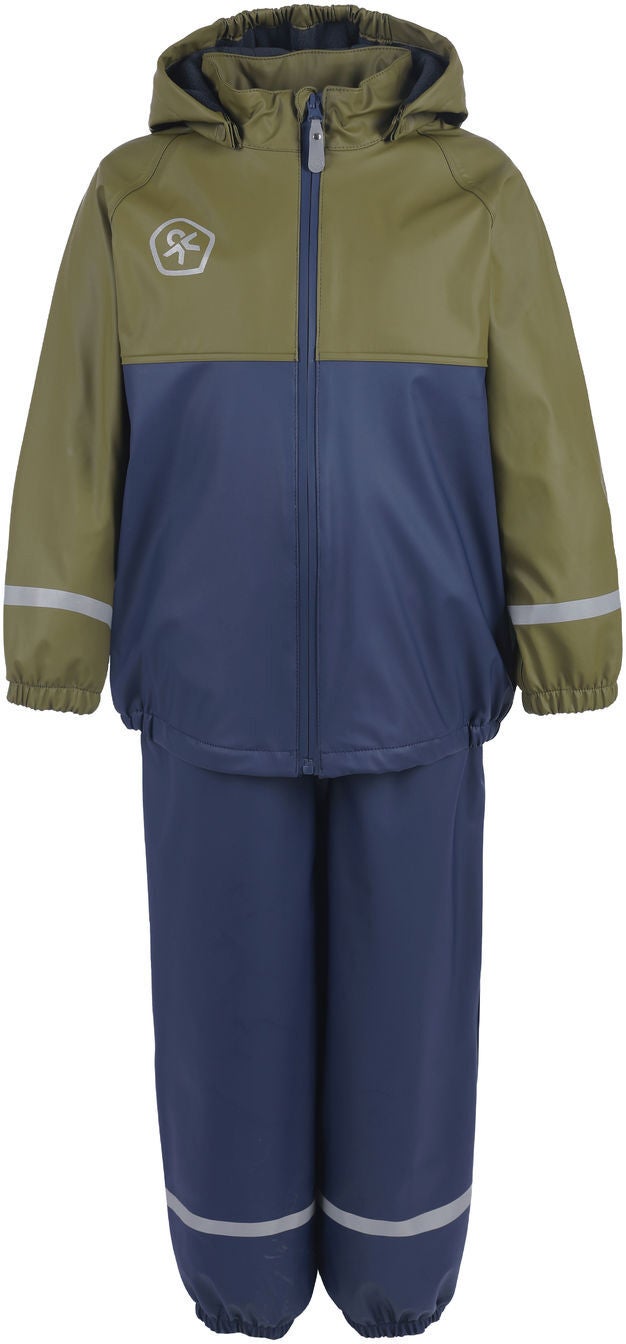 Color Kids Fodrat Regnställ|Dark Olive