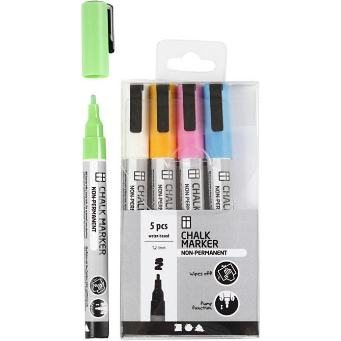 Creativ Company Chalk Markers Starka Färger 5st