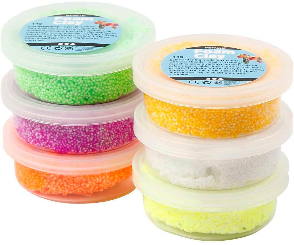 Creativ Company Foam Clay Spring Modellera 6-pack|