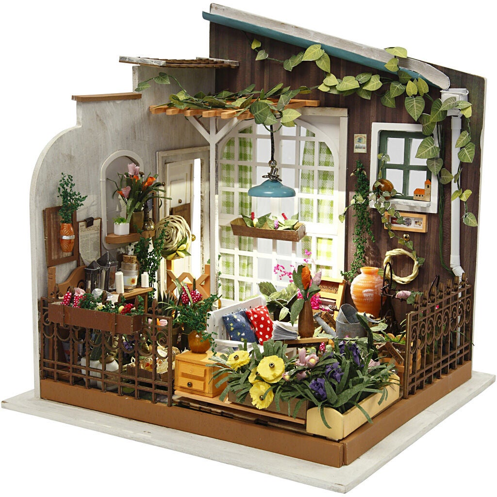 Creativ Company Pysselset DIY Miniatyrrum Trädgård|