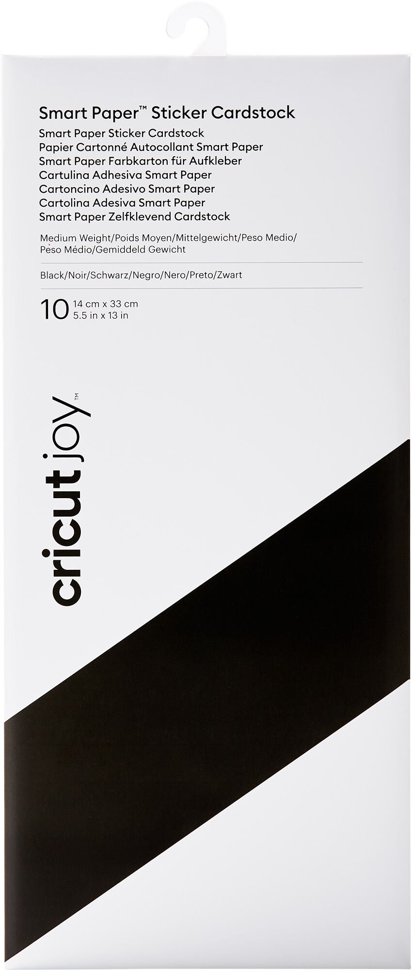 Cricut Joy Papper Smart Sticker Cardstock 14x33 cm 10-pack|Black
