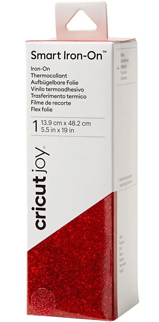 Cricut Joy Tillbehör Smart Iron-On 14x48 cm|Glitter Red