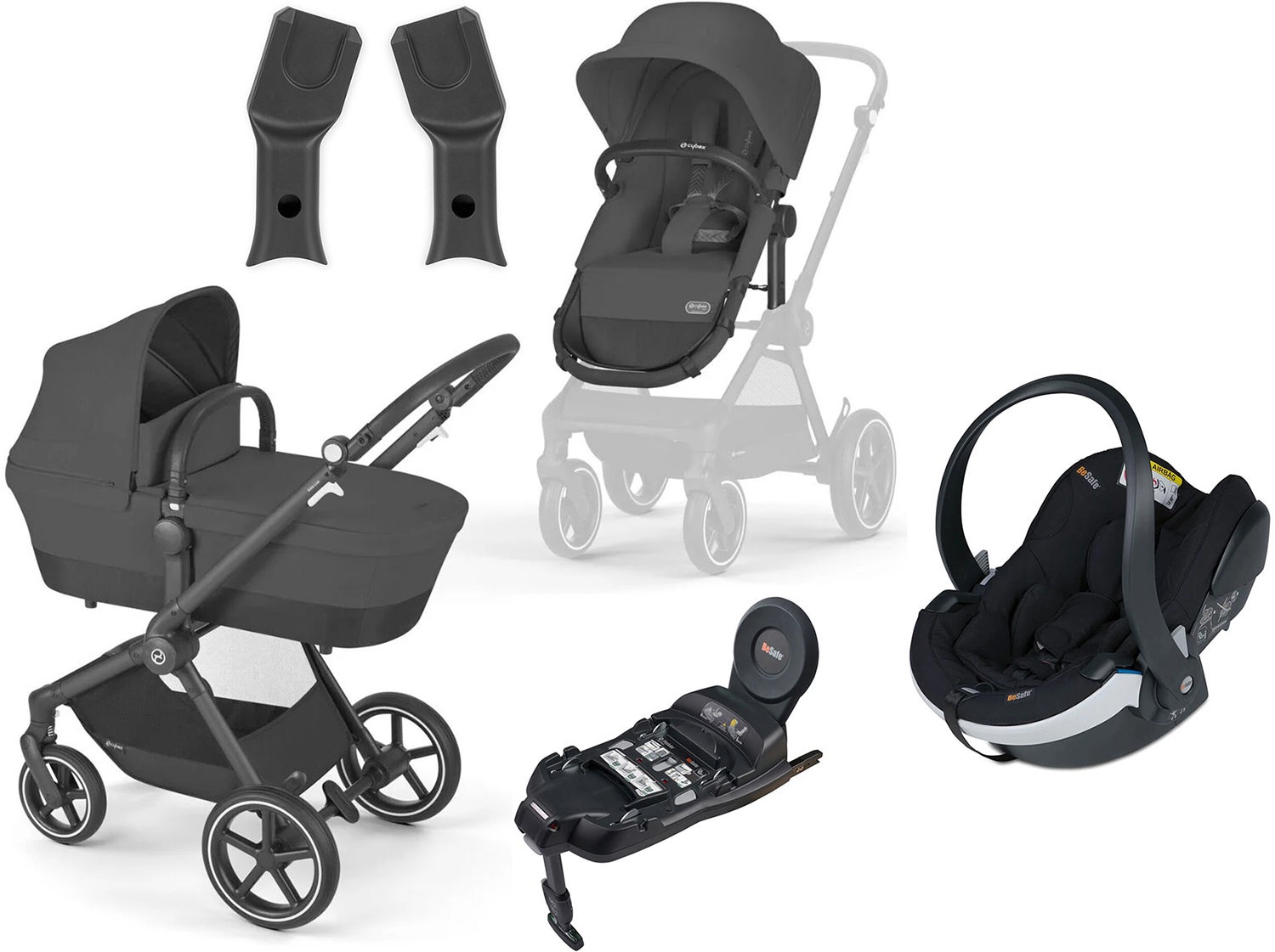 Cybex EOS Lux Duovagn inkl. BeSafe iZi Go Modular X2 &  Bas