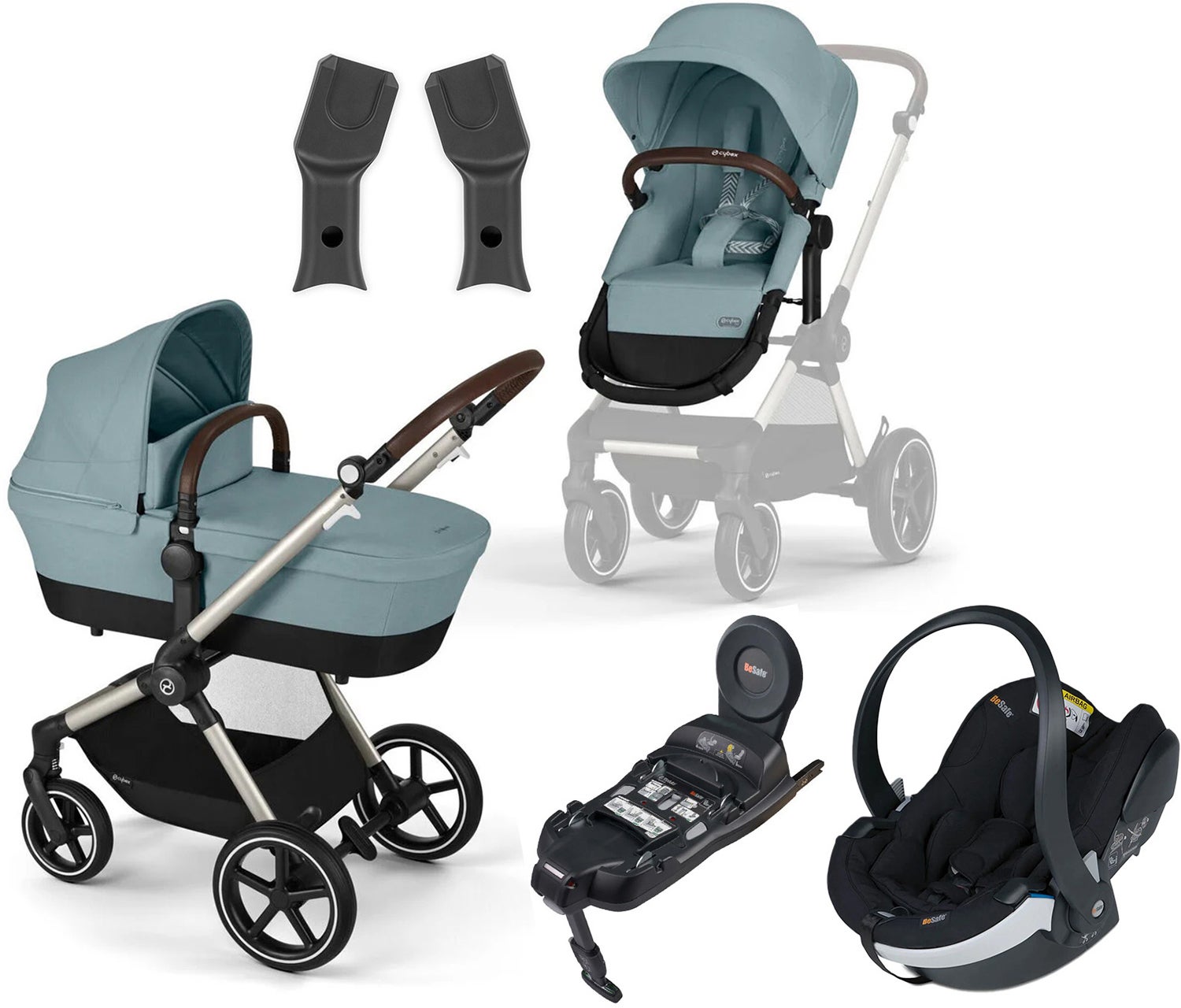 Cybex EOS Lux Duovagn inkl. BeSafe iZi Go Modular X2 &  Bas