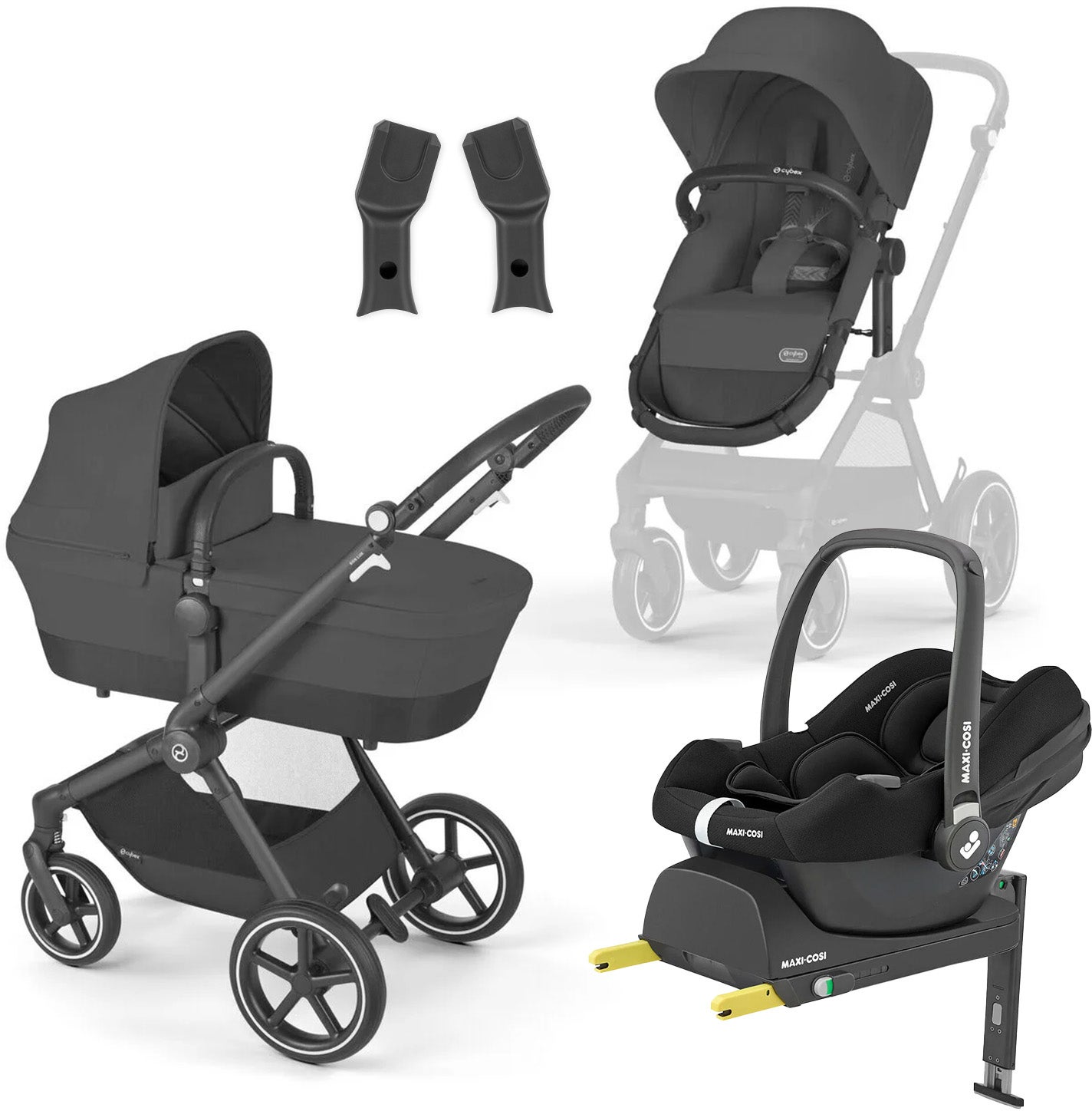 Cybex EOS Lux Duovagn inkl. Maxi-Cosi CabrioFix &  Bas