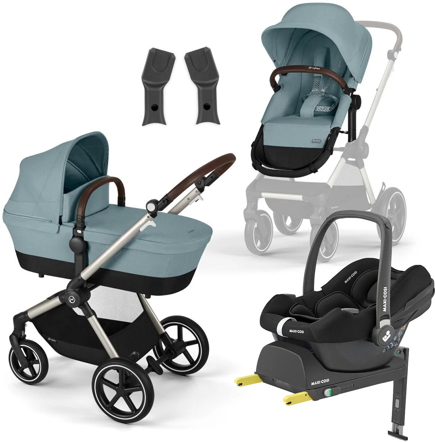 Cybex EOS Lux Duovagn inkl. Maxi-Cosi CabrioFix &  Bas
