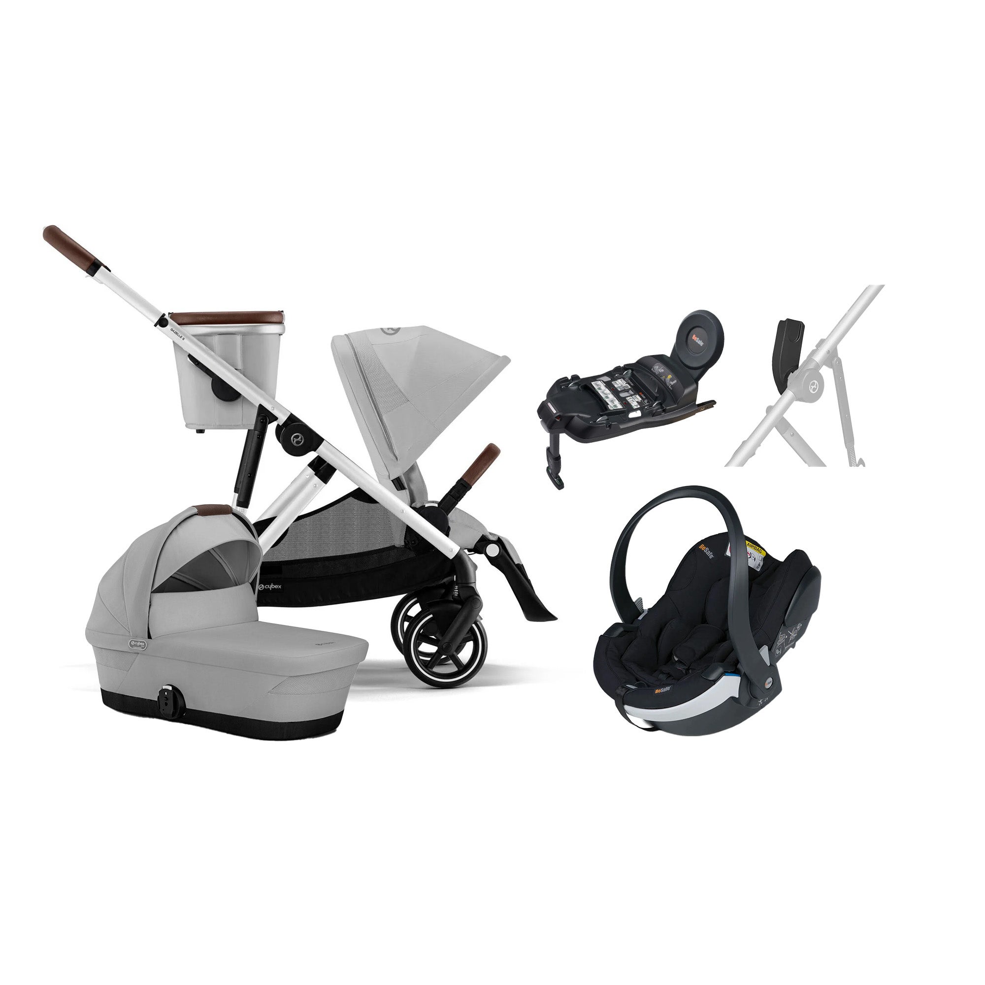 Cybex GAZELLE S Duovagn inkl. BeSafe iZi Go Modular X2 &  Bas