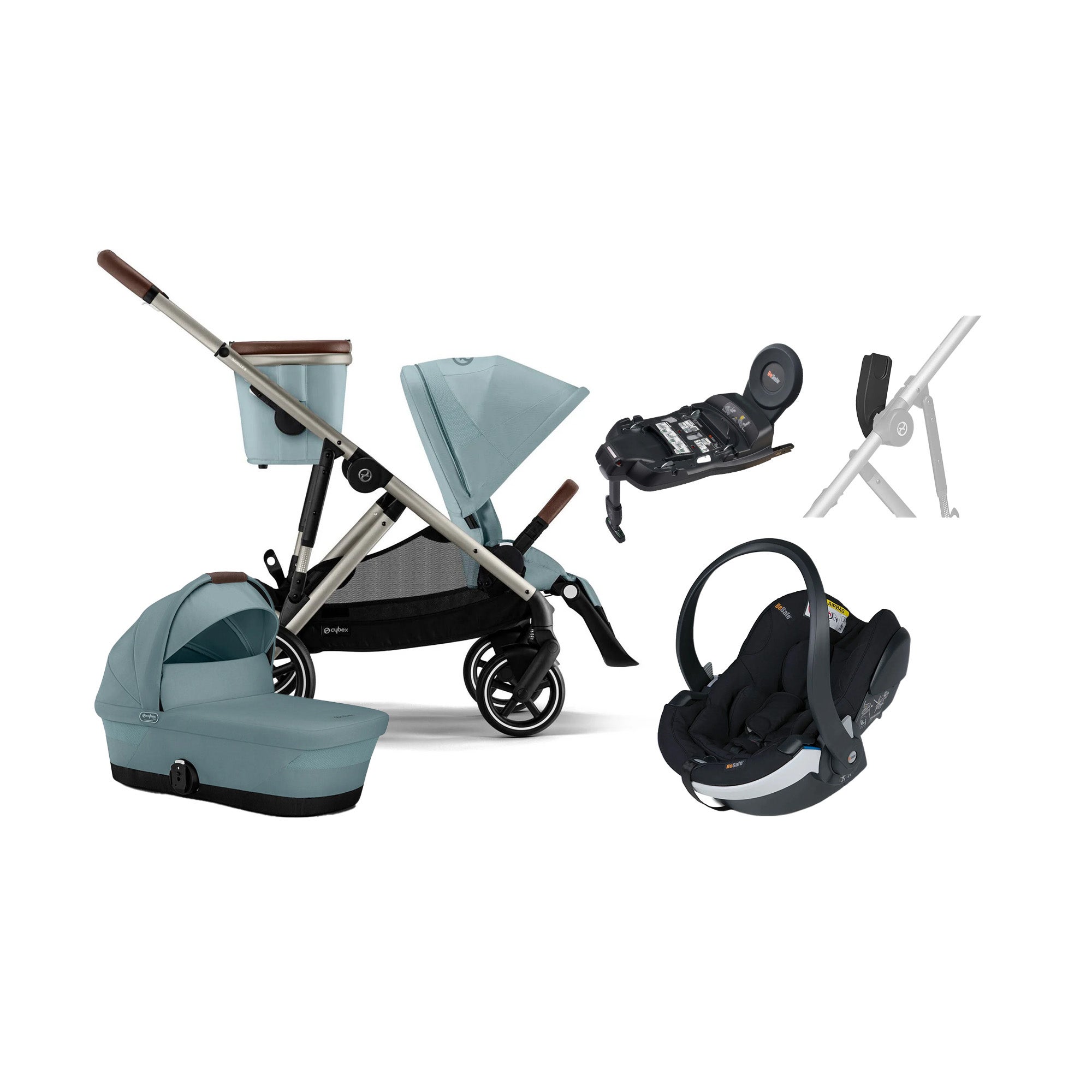 Cybex GAZELLE S Duovagn inkl. BeSafe iZi Go Modular X2 &  Bas