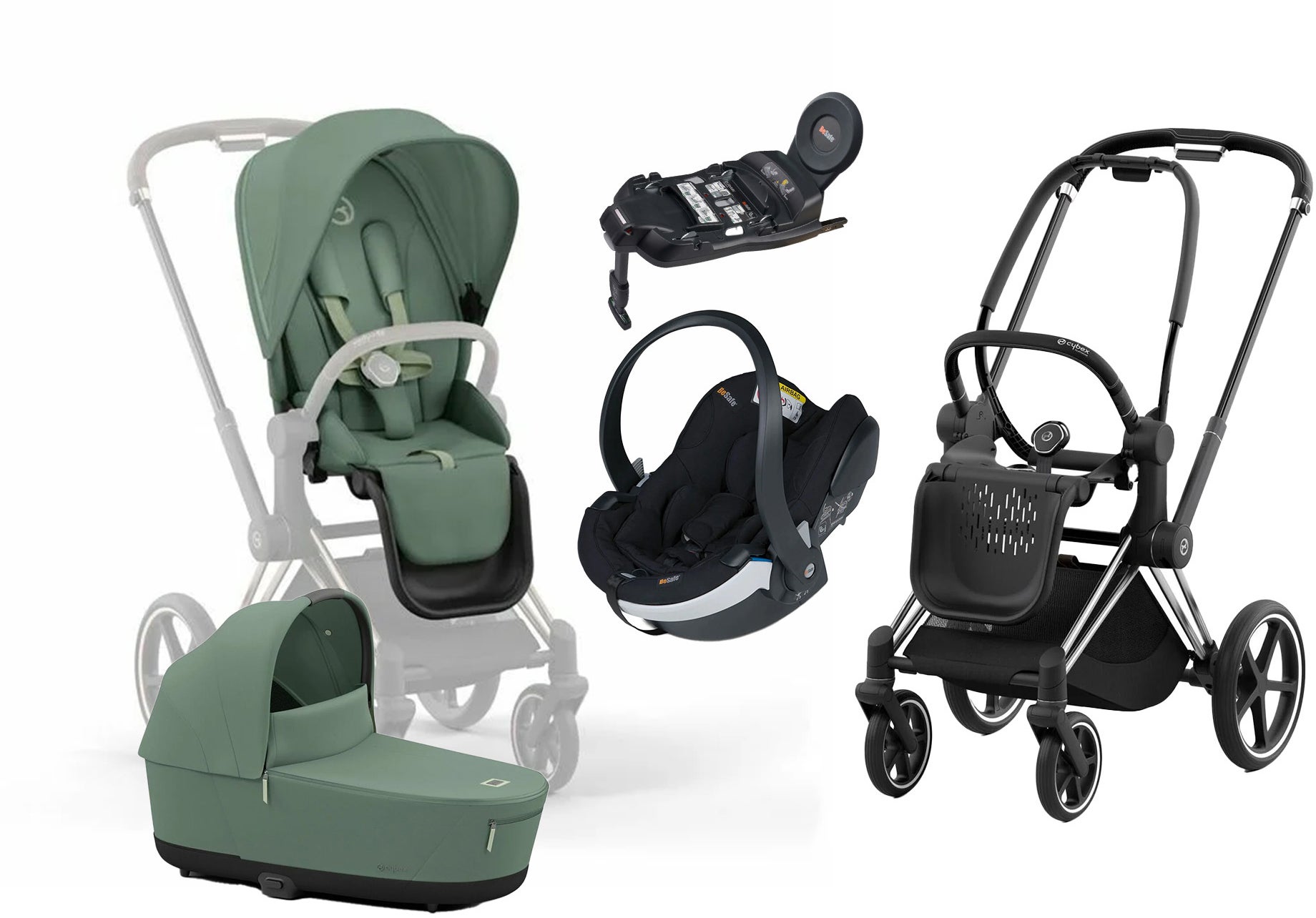 Cybex Priam Duovagn inkl. BeSafe iZi Go Modular X2 &  Bas