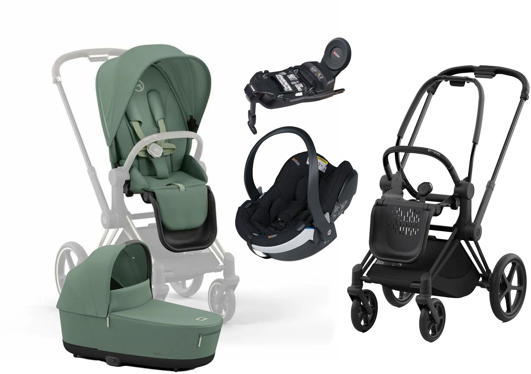 Cybex Priam Duovagn inkl. BeSafe iZi Go Modular X2 &  Bas