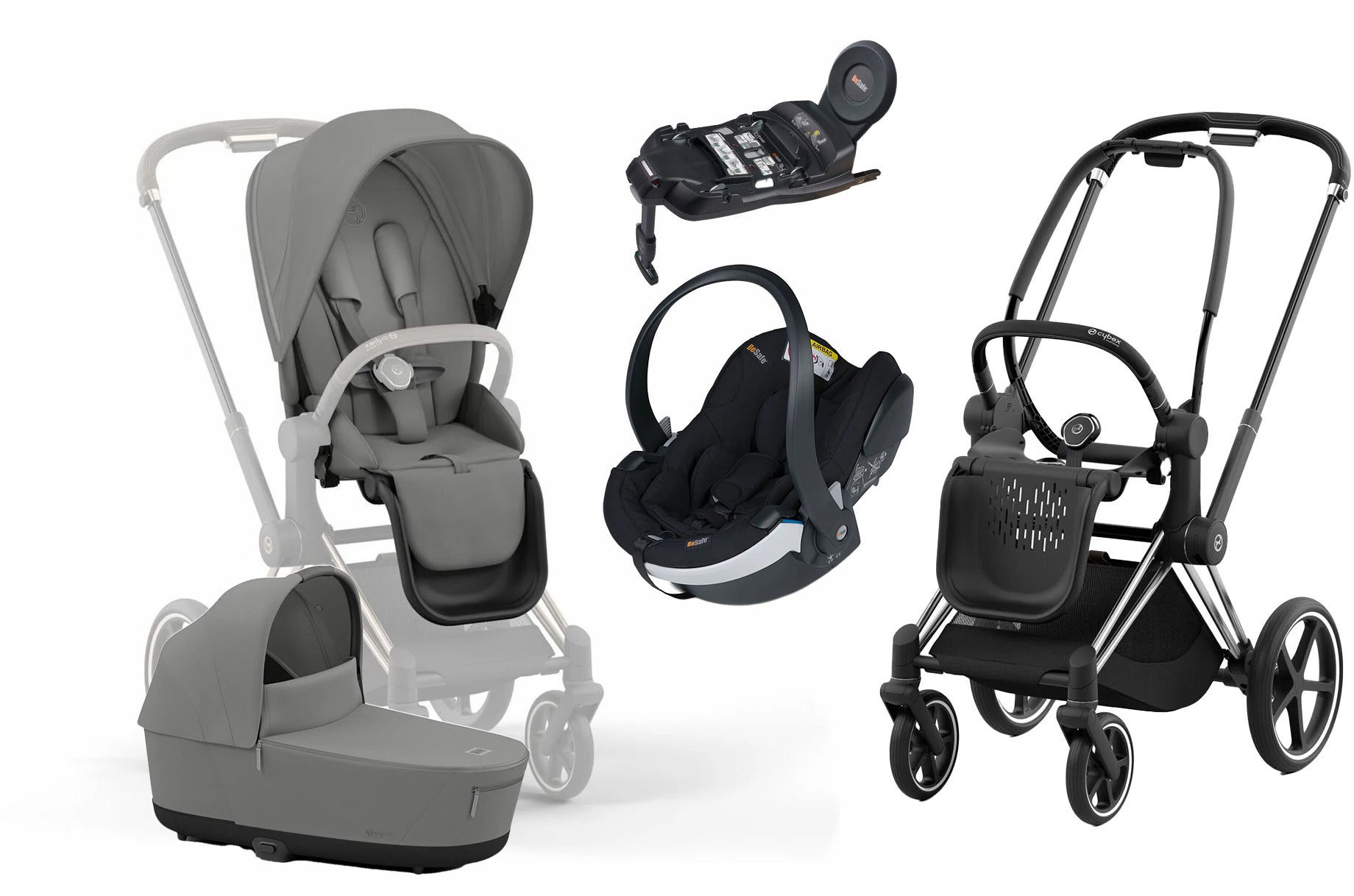 Cybex Priam Duovagn inkl. BeSafe iZi Go Modular X2 &  Bas