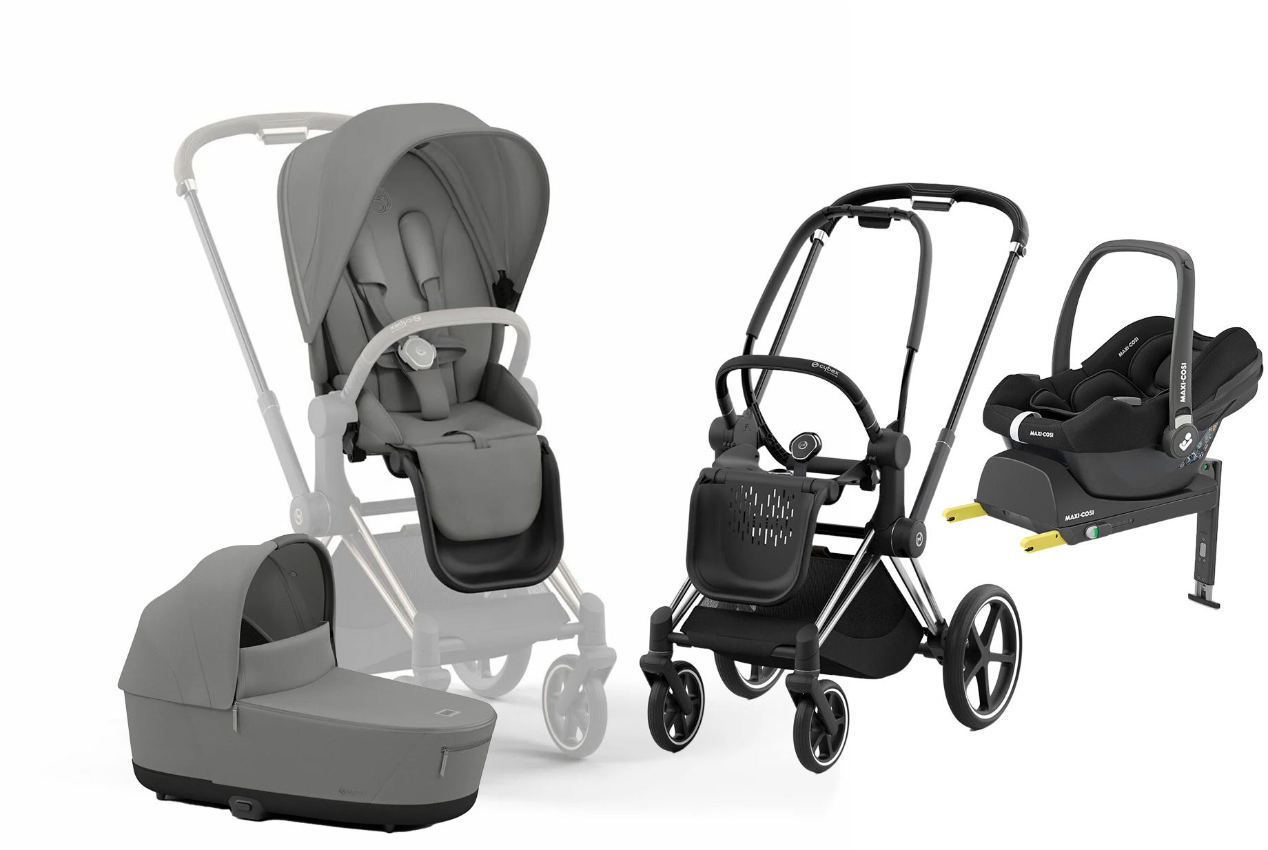 Cybex Priam Duovagn inkl. Maxi-Cosi CabrioFix &  Bas